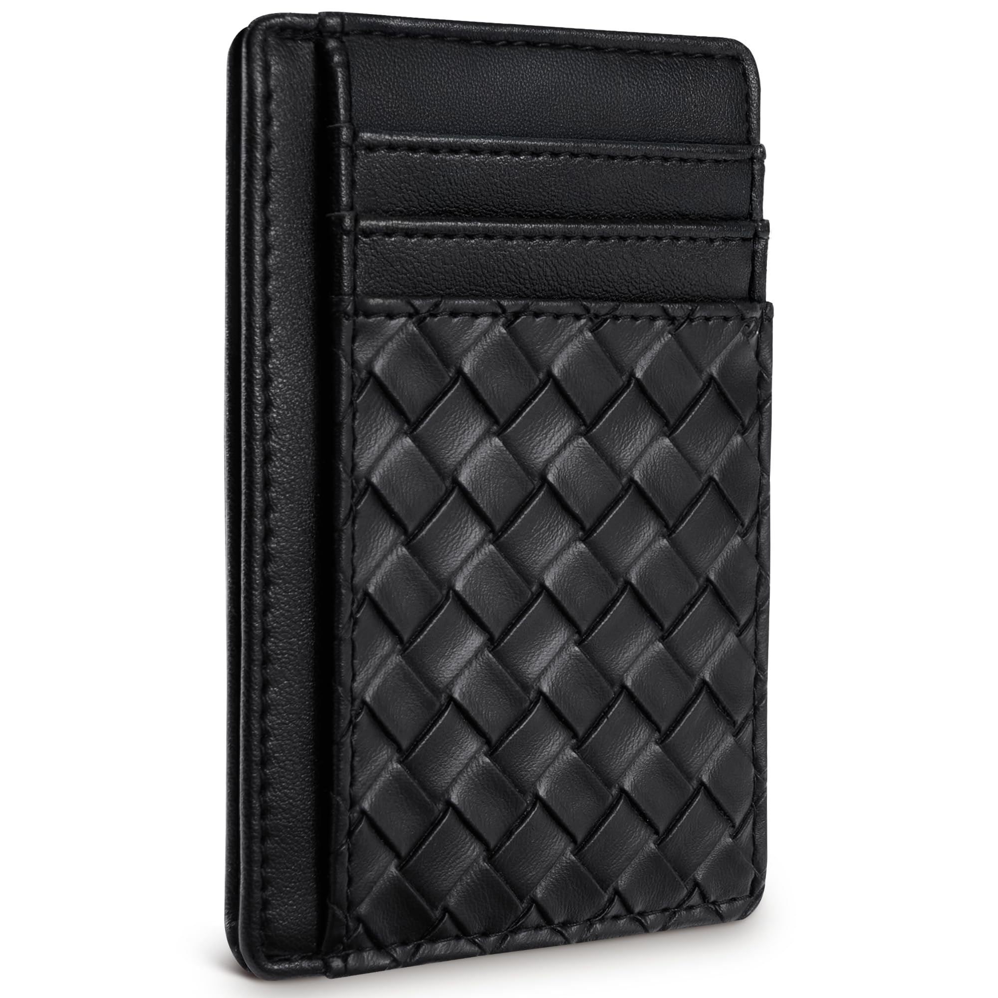 Front Pocket Minimalist Leather Slim Wallet RFID Blocking Medium Size