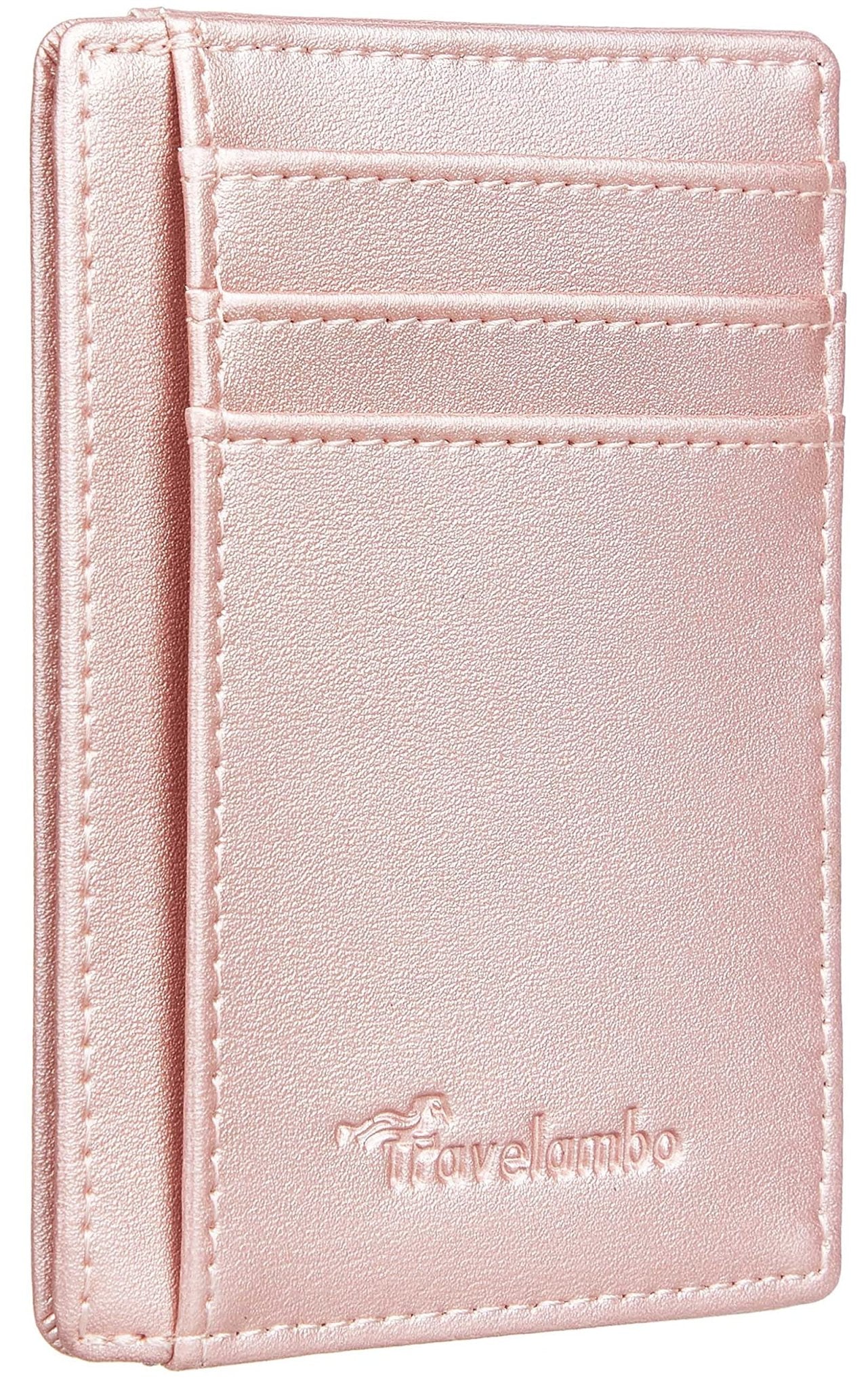 Front Pocket Minimalist Leather Slim Wallet RFID Blocking Medium Size