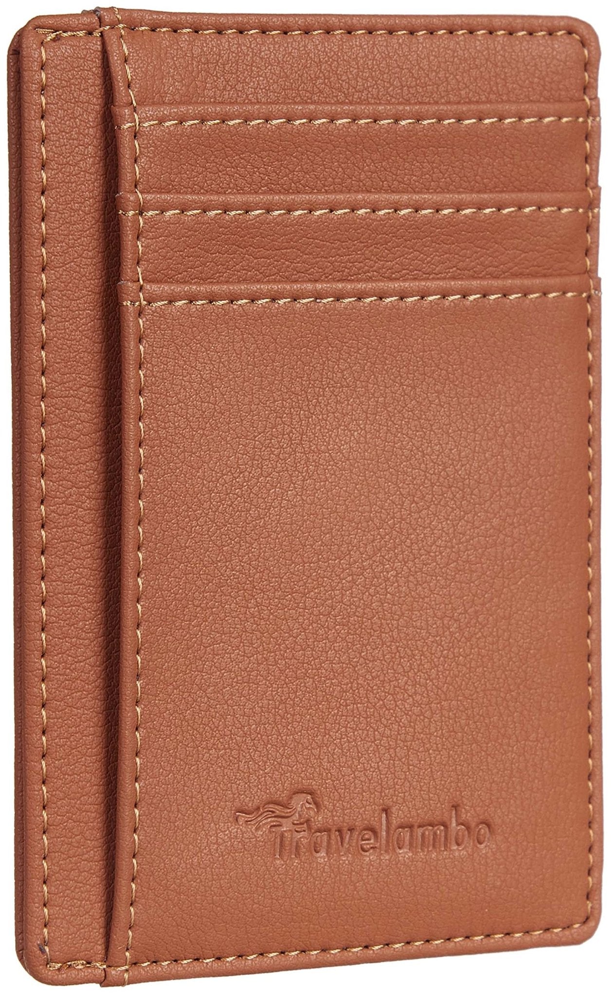 Front Pocket Minimalist Leather Slim Wallet RFID Blocking Medium Size