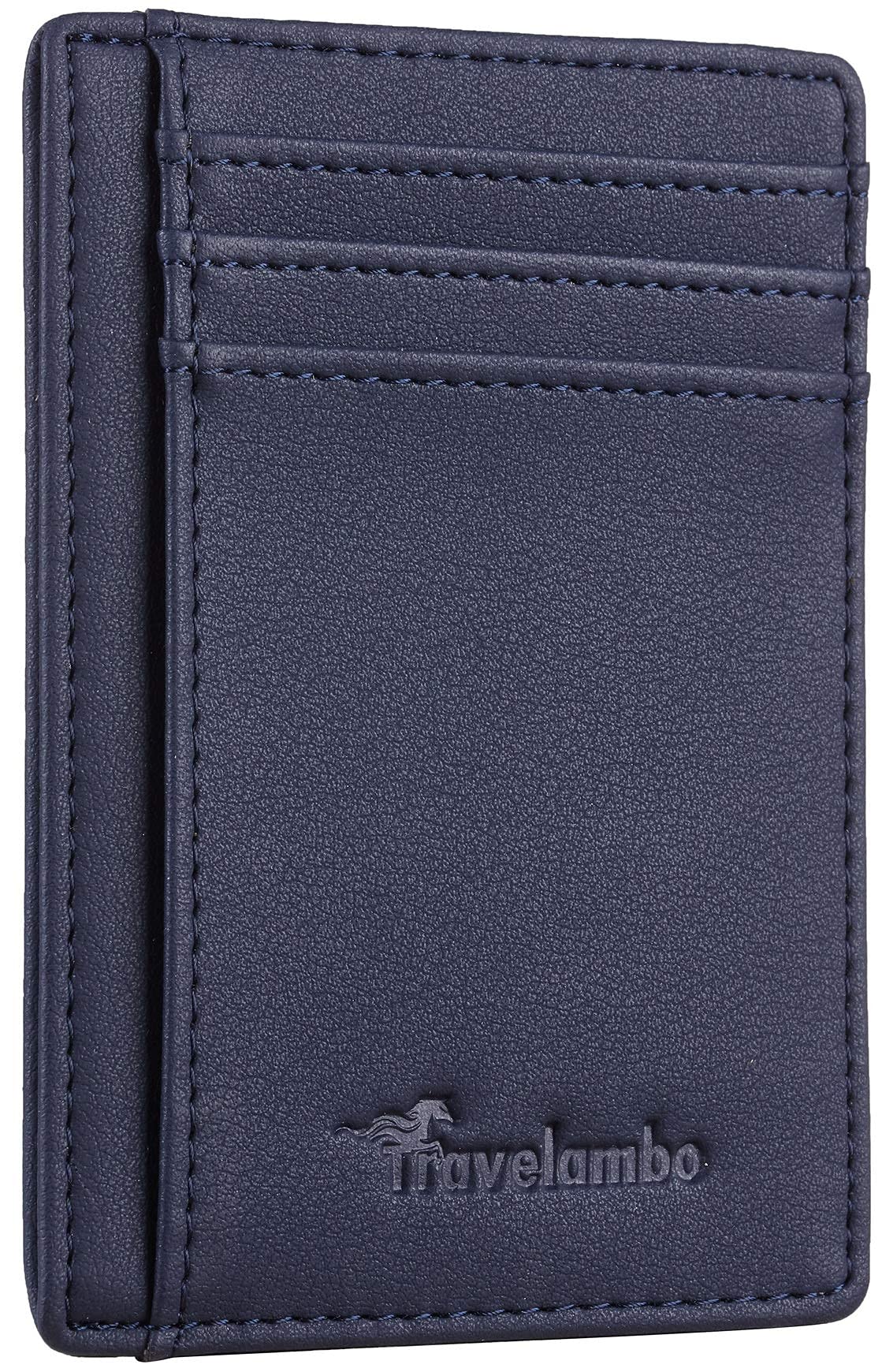 Front Pocket Minimalist Leather Slim Wallet RFID Blocking Medium Size