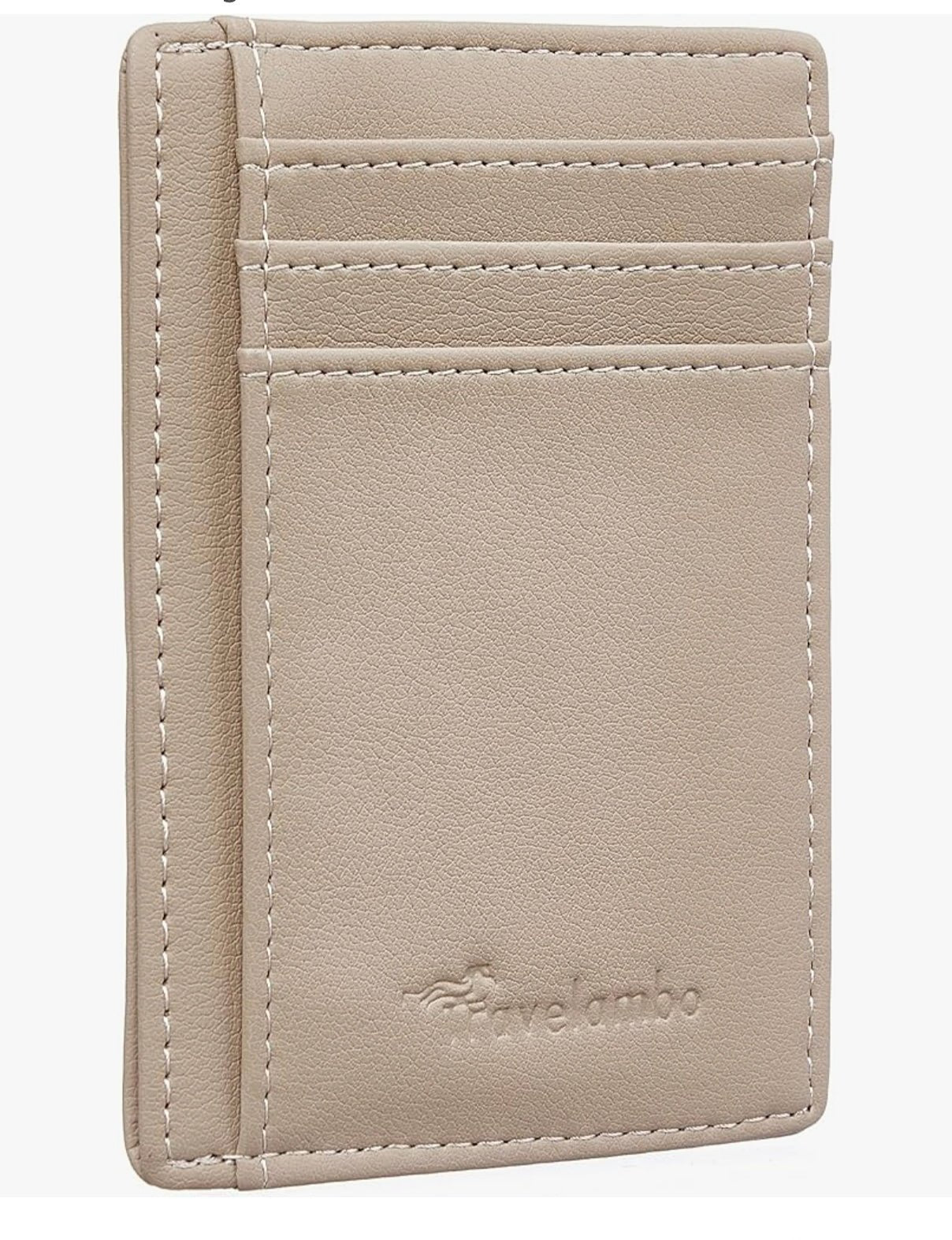 Front Pocket Minimalist Leather Slim Wallet RFID Blocking Medium Size