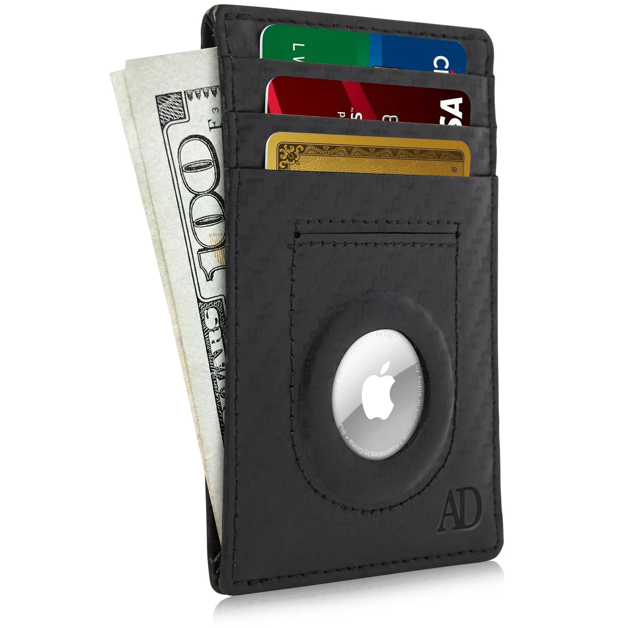 Genuine Leather AirTag Wallet with RFID Blocking for Men & Women - Abbycart
