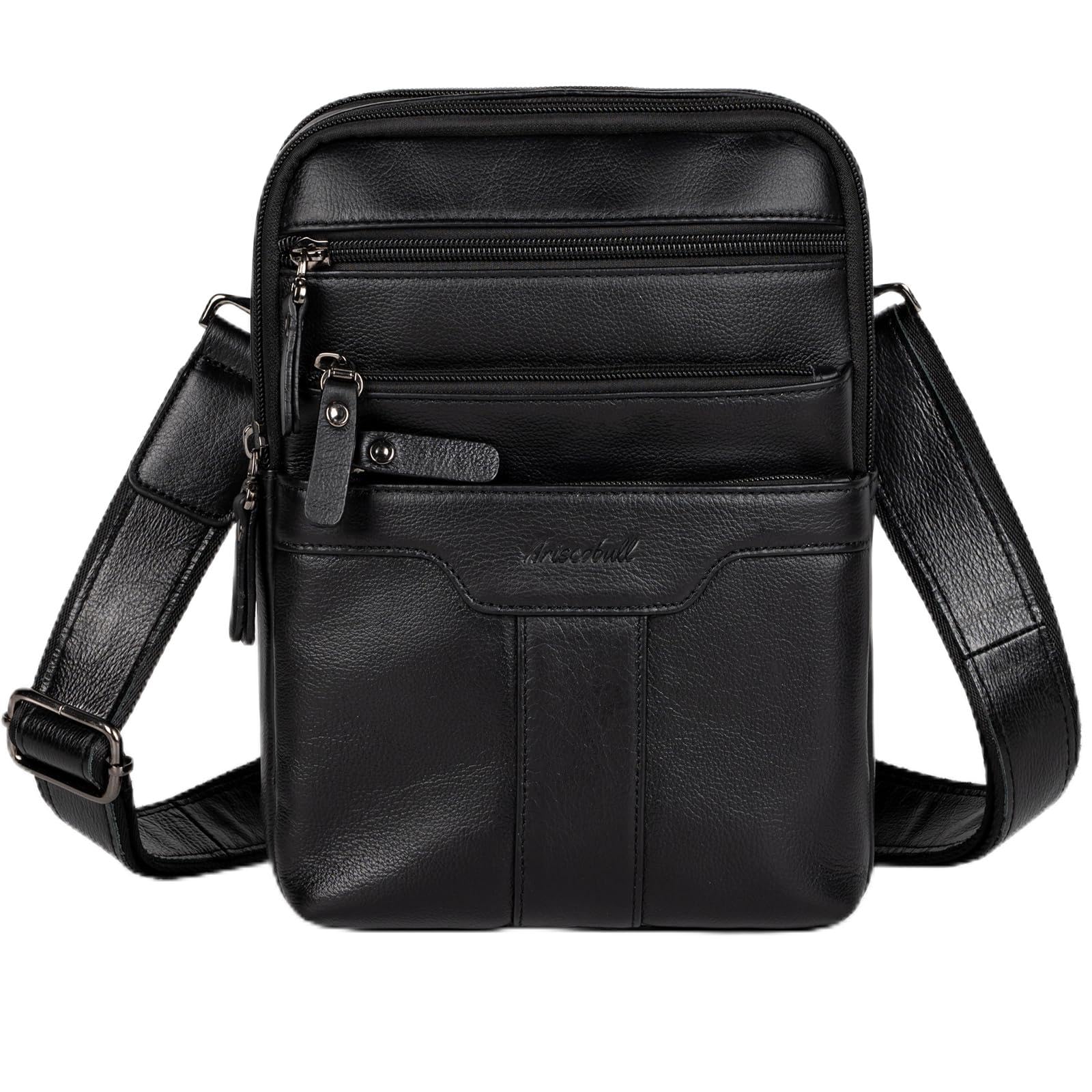 Genuine Leather Messenger Bag for Business, Laptop & Travel