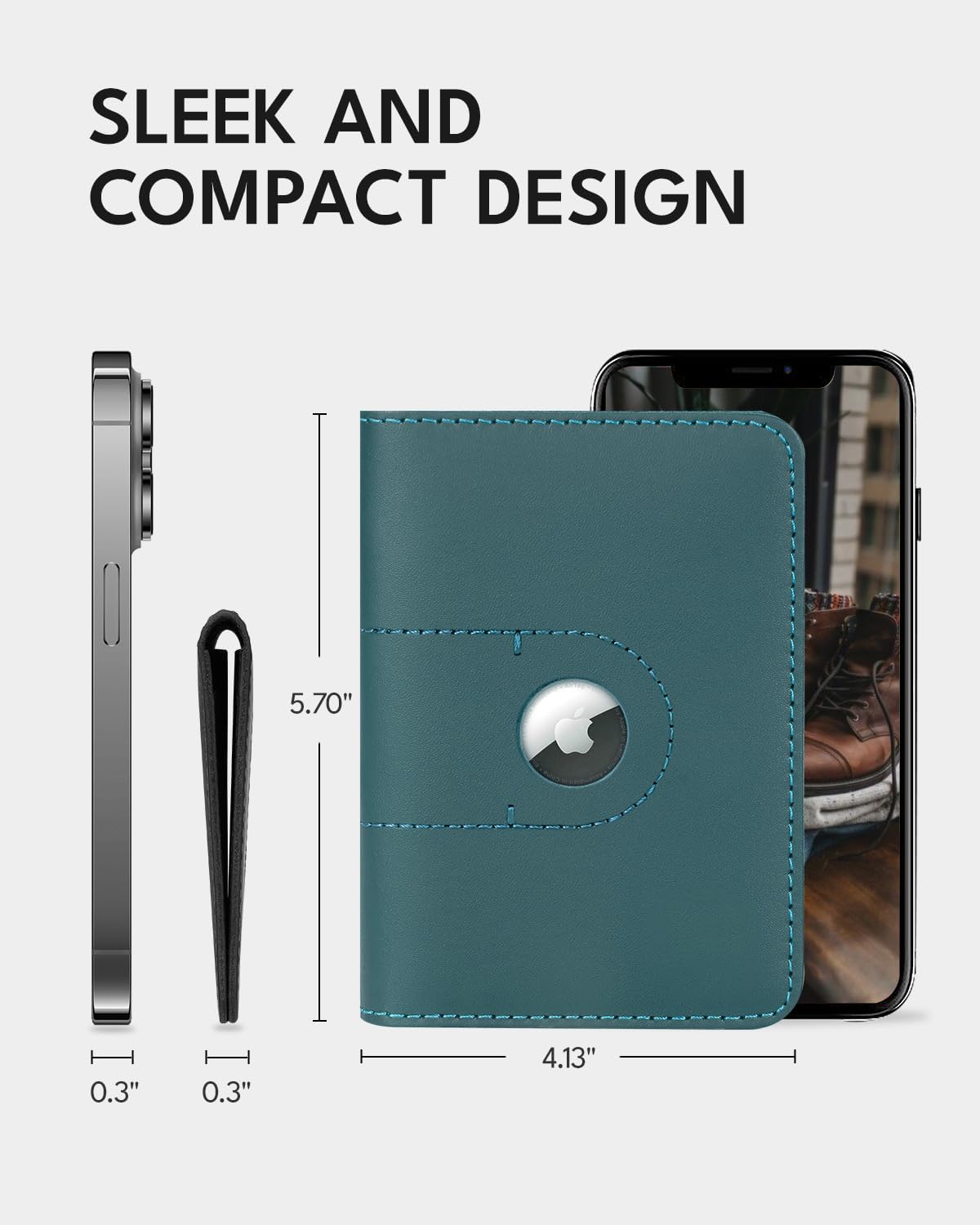 Genuine Leather Passport Holder with AirTag Slot – Travel Wallet & Airport Essentials - Abbycart