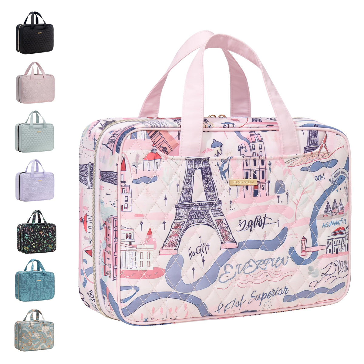 Hanging Toiletry Bag for Women, Travel Makeup Organizer with Hook
