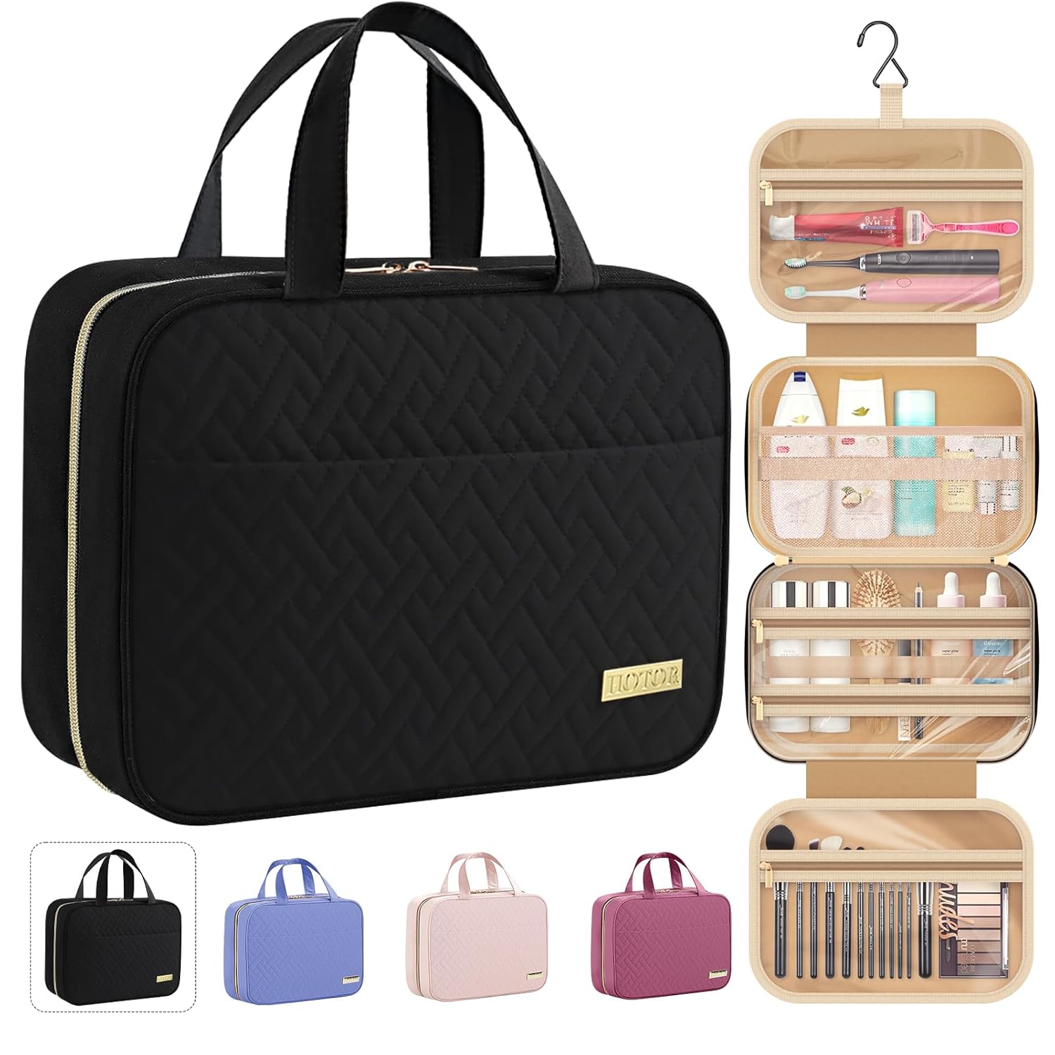 Hanging Toiletry Bag – Waterproof Travel Organizer with Large Capacity