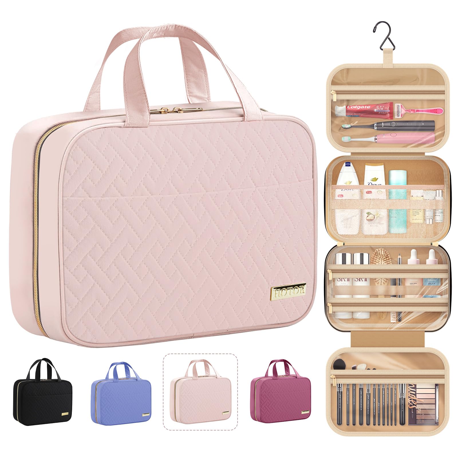 Hanging Toiletry Bag – Waterproof Travel Organizer with Large Capacity