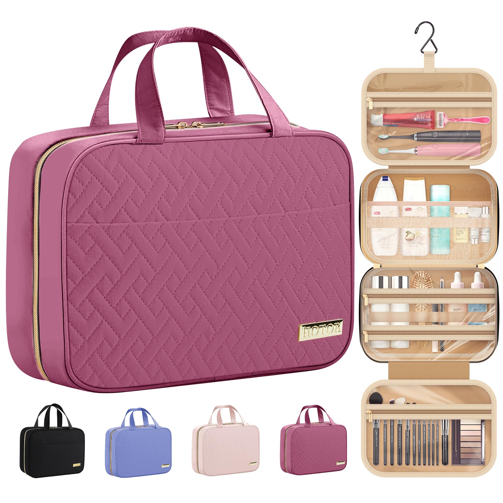 Hanging Toiletry Bag – Waterproof Travel Organizer with Large Capacity