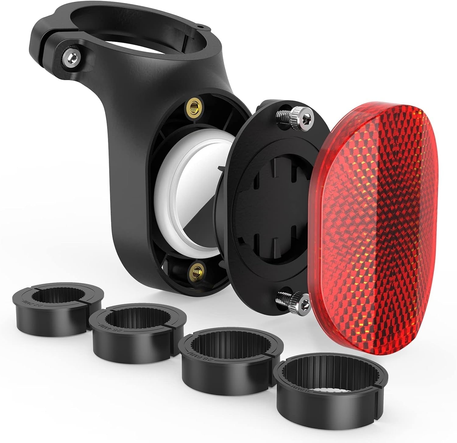 Hidden Airtag Bike Mount - Anti - Theft Seatpost Holder with Reflector - Abbycart