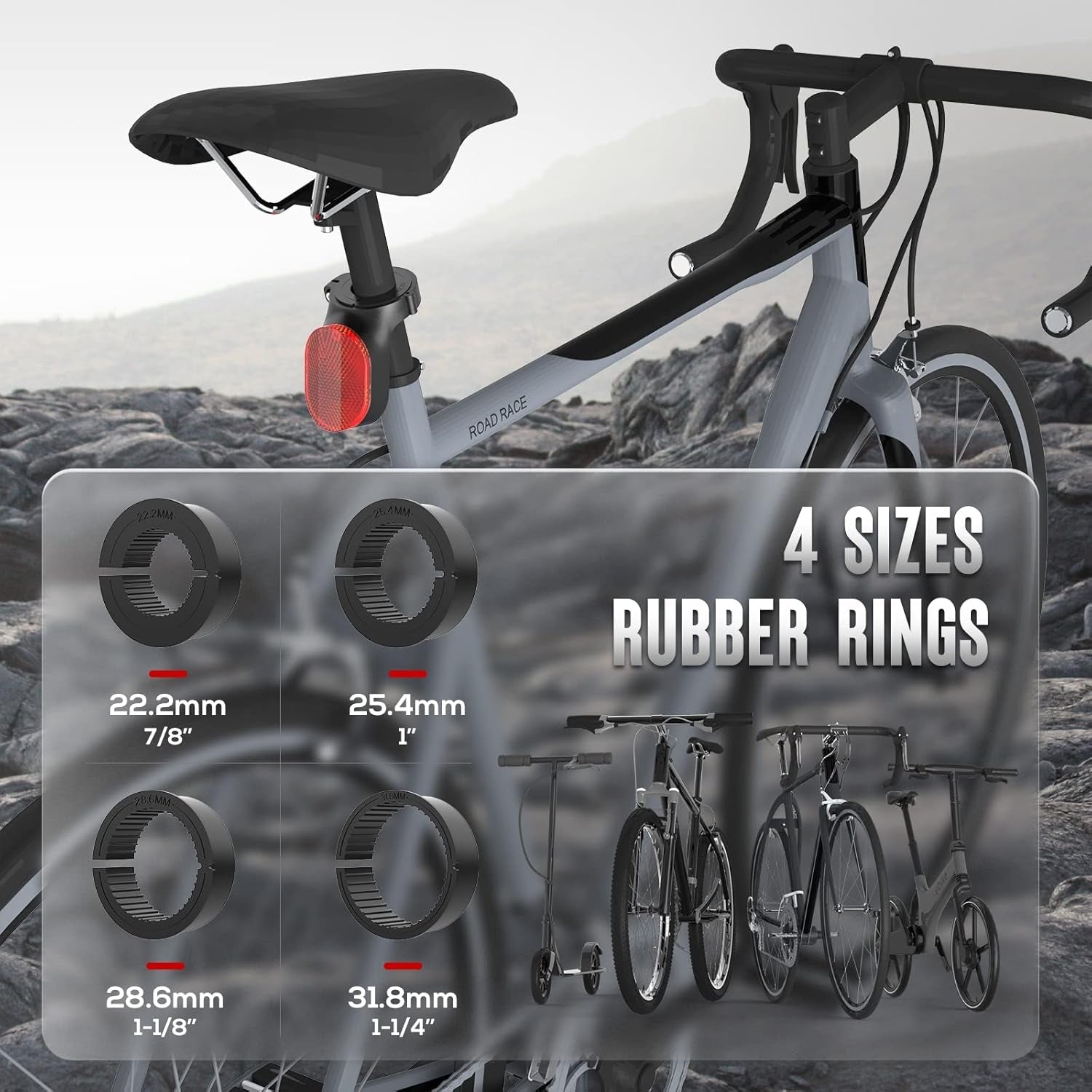 Hidden Airtag Bike Mount - Anti - Theft Seatpost Holder with Reflector - Abbycart