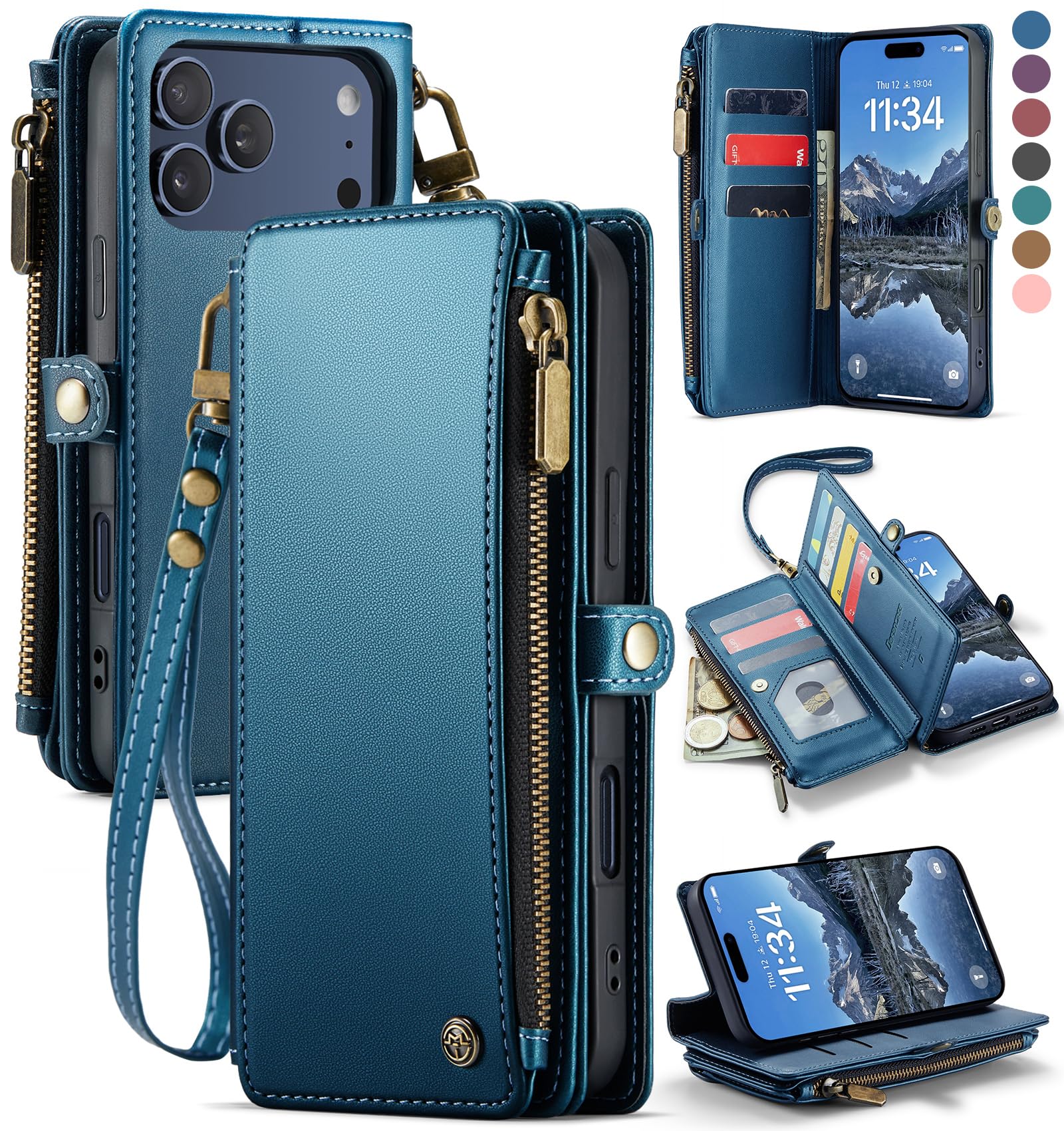 iPhone 17 Pro Max MagSafe Wallet Case RFID Card Holder
