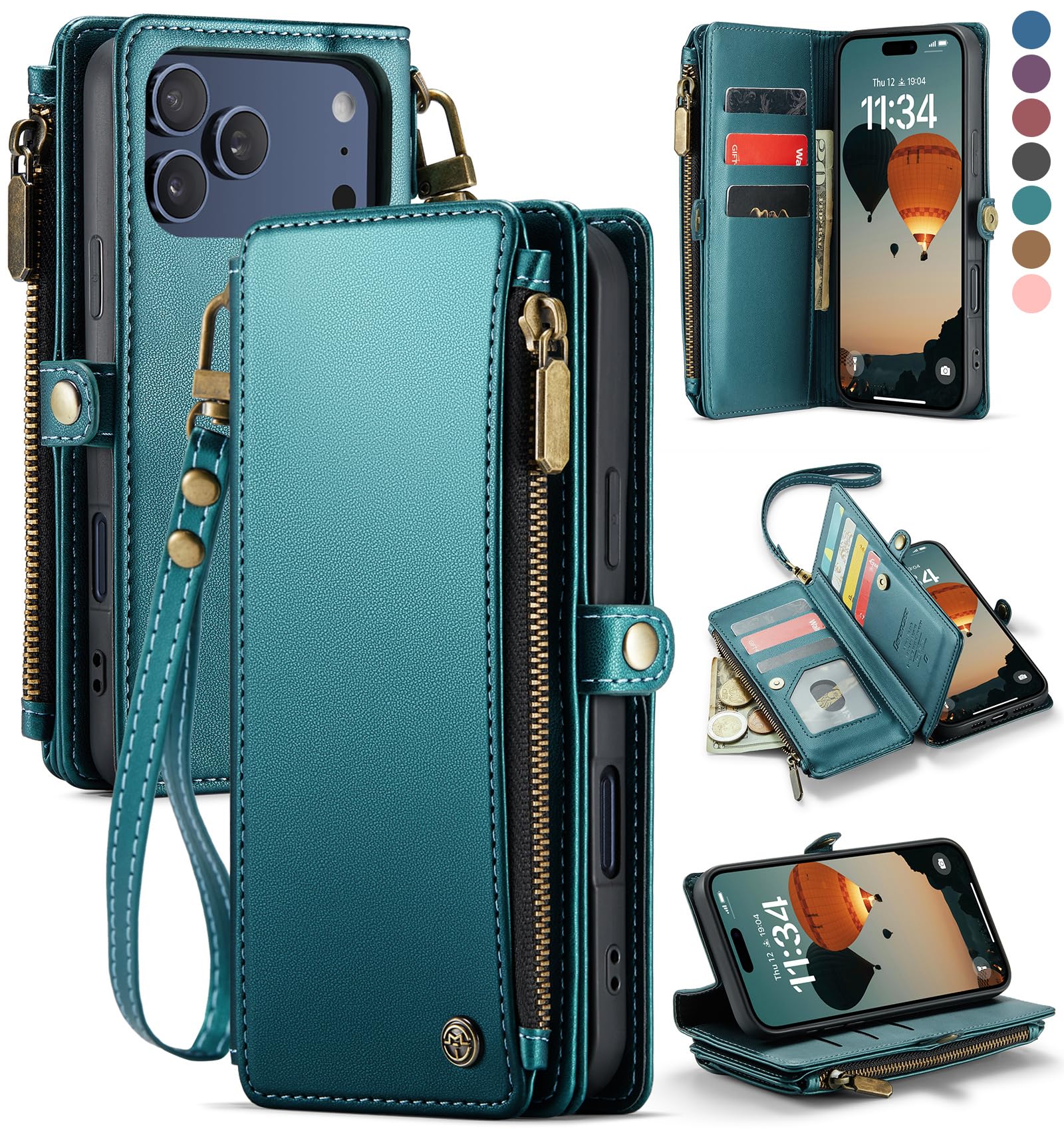 iPhone 17 Pro Max MagSafe Wallet Case RFID Card Holder
