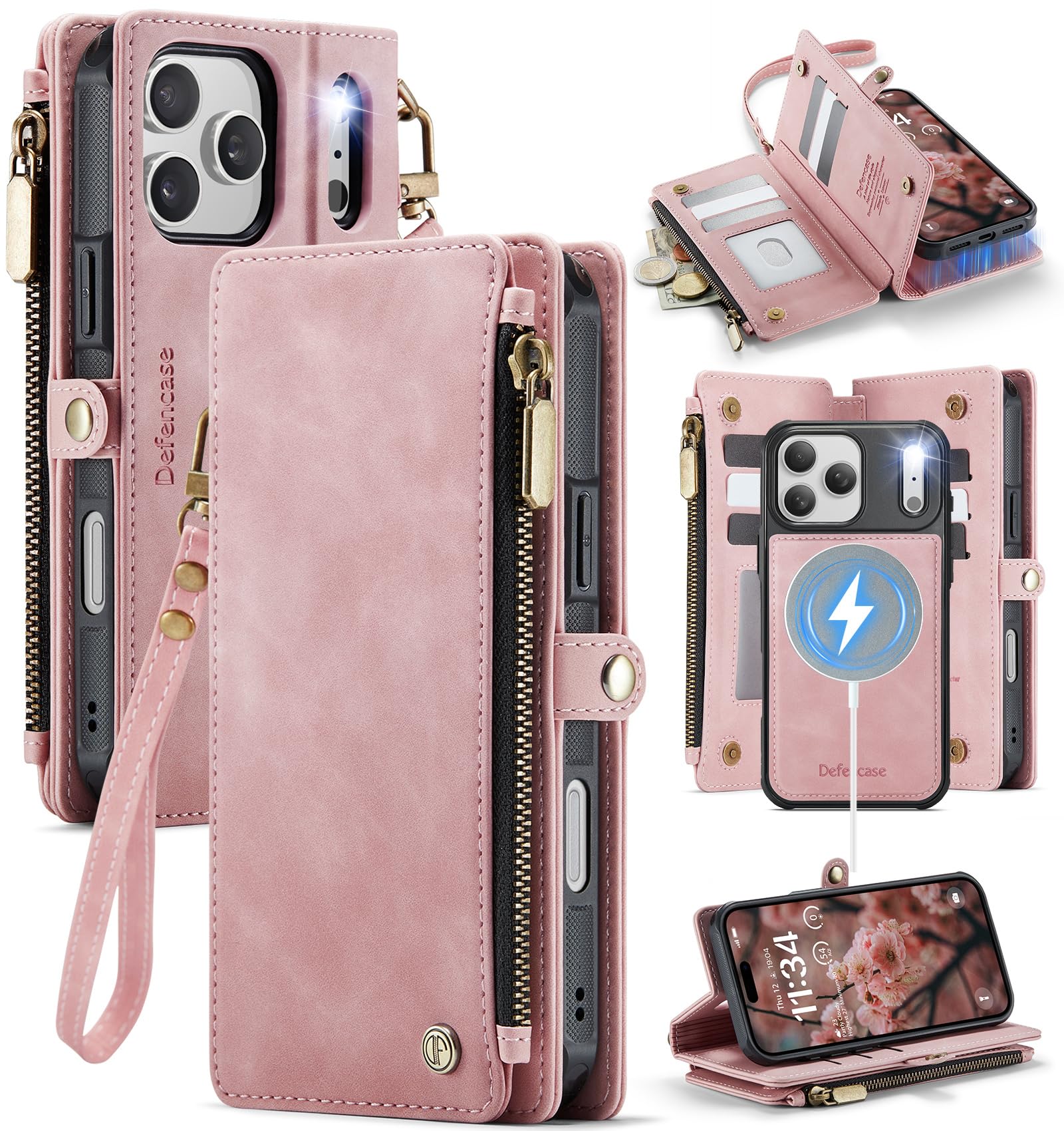 iPhone 17 Pro Max MagSafe Wallet Case RFID Card Holder