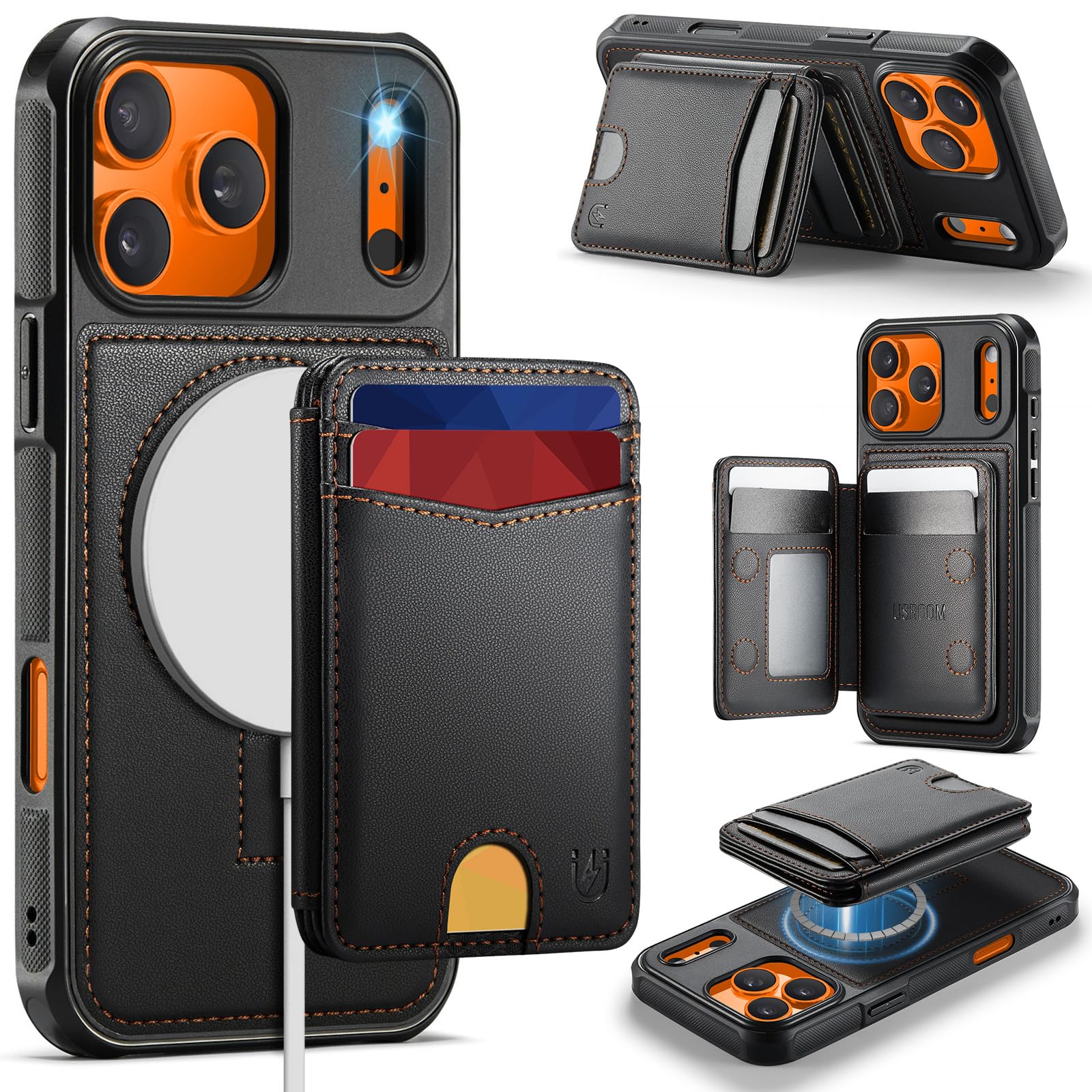 iPhone 17 Pro Max Wallet Case – MagSafe RFID Blocking Card Holder - Abbycart