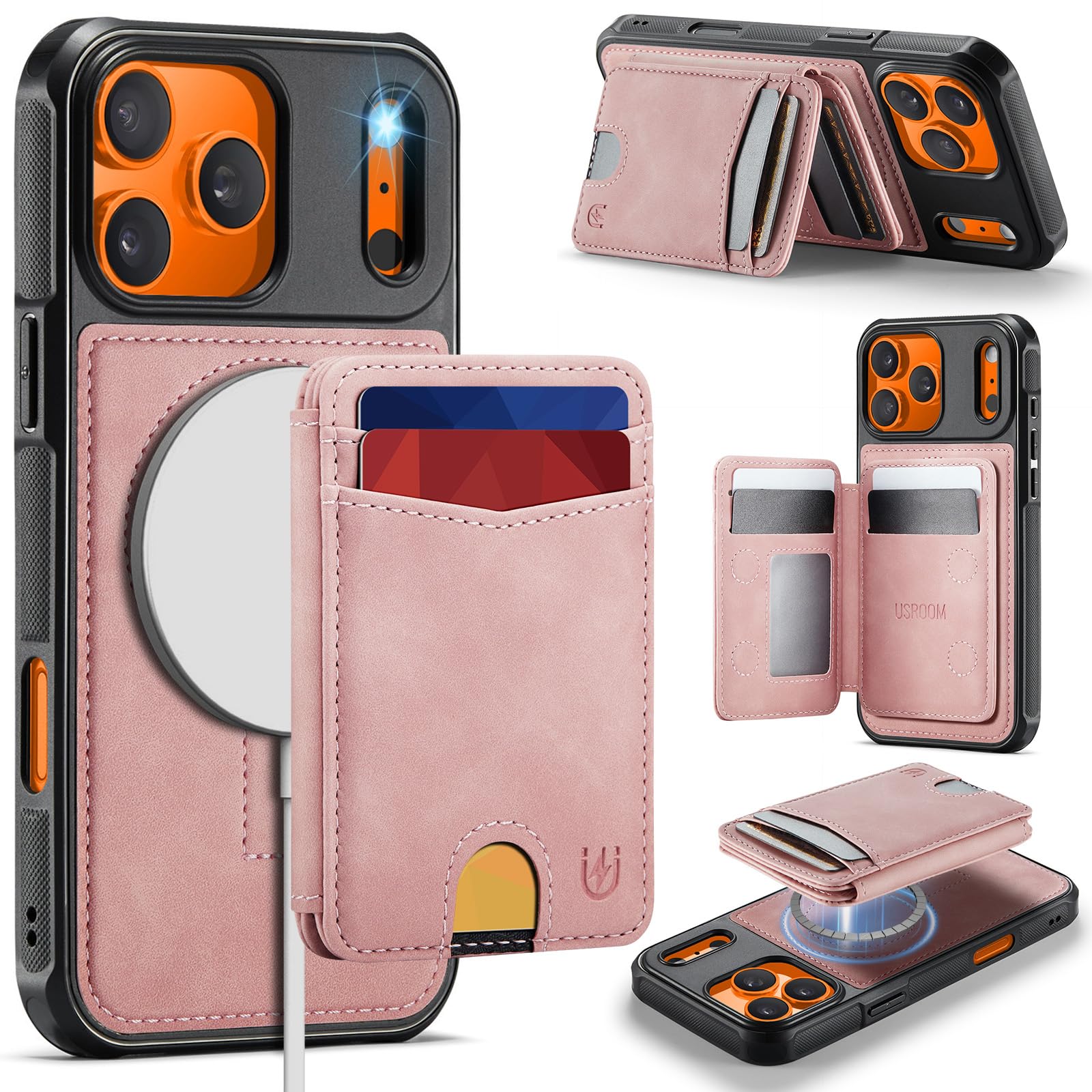 iPhone 17 Pro Max Wallet Case – MagSafe RFID Blocking Card Holder - Abbycart