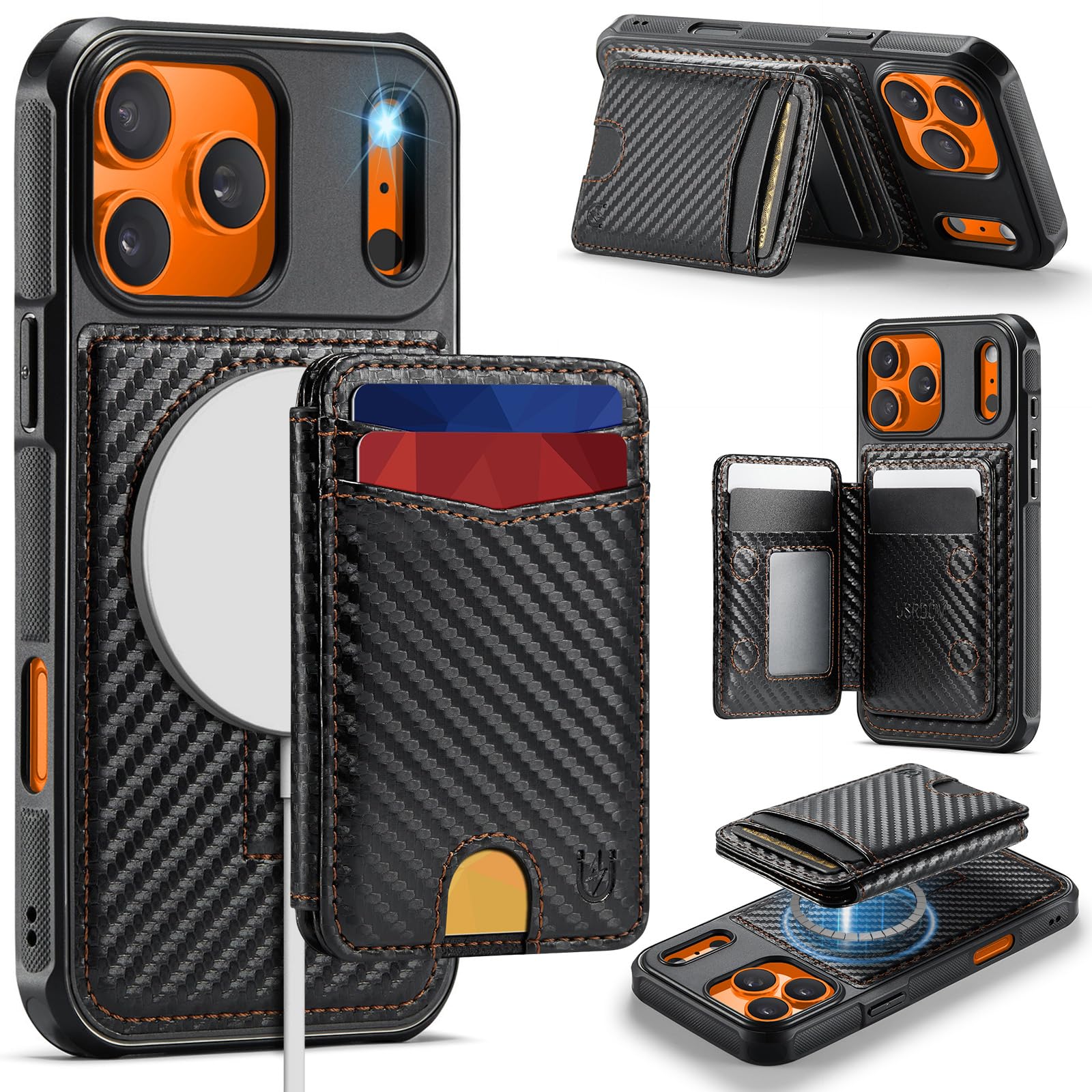 iPhone 17 Pro Max Wallet Case – MagSafe RFID Blocking Card Holder - Abbycart