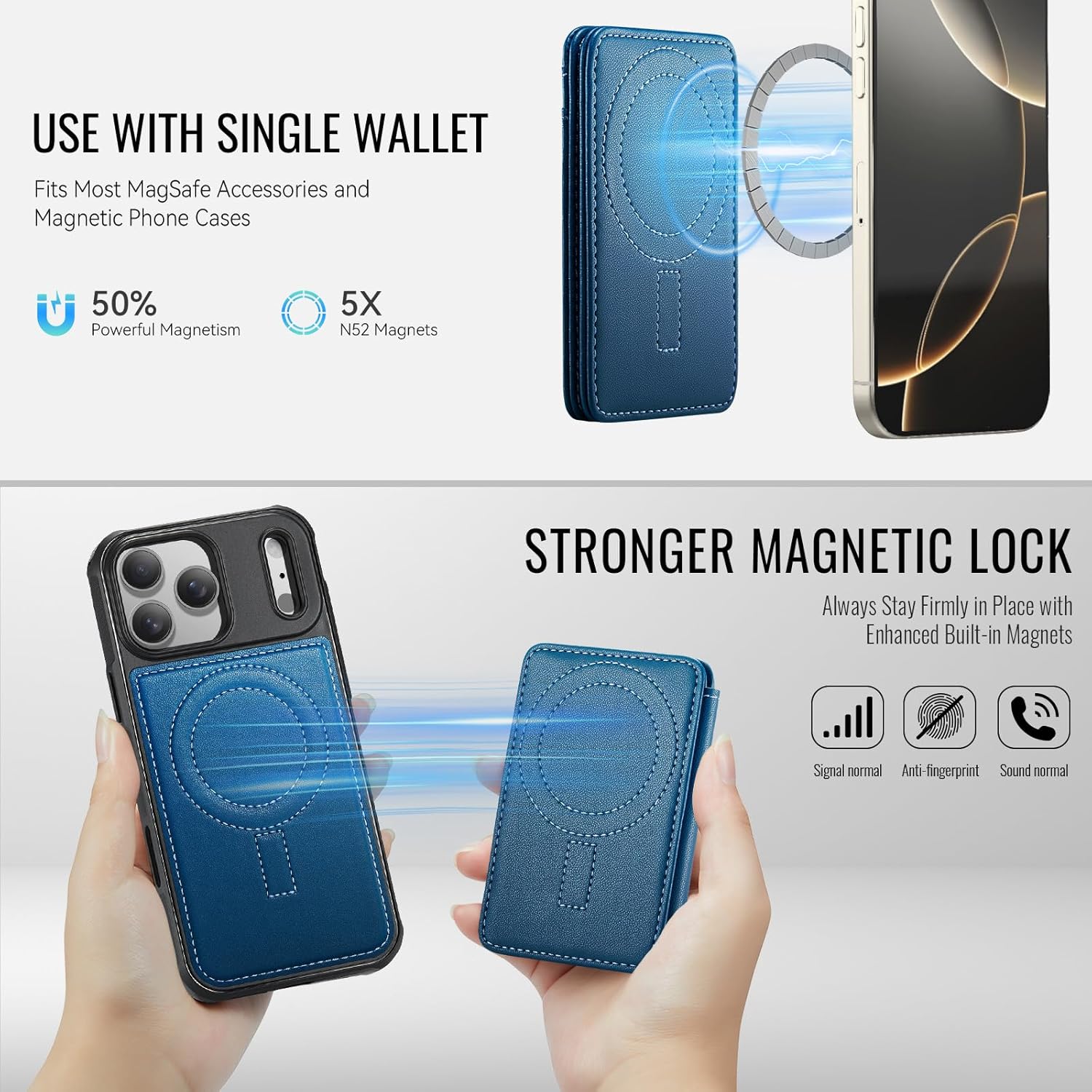 iPhone 17 Pro Max Wallet Case – MagSafe RFID Blocking Card Holder - Abbycart