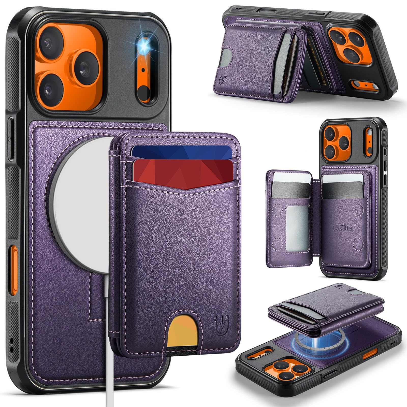 iPhone 17 Pro Max Wallet Case – MagSafe RFID Blocking Card Holder - Abbycart