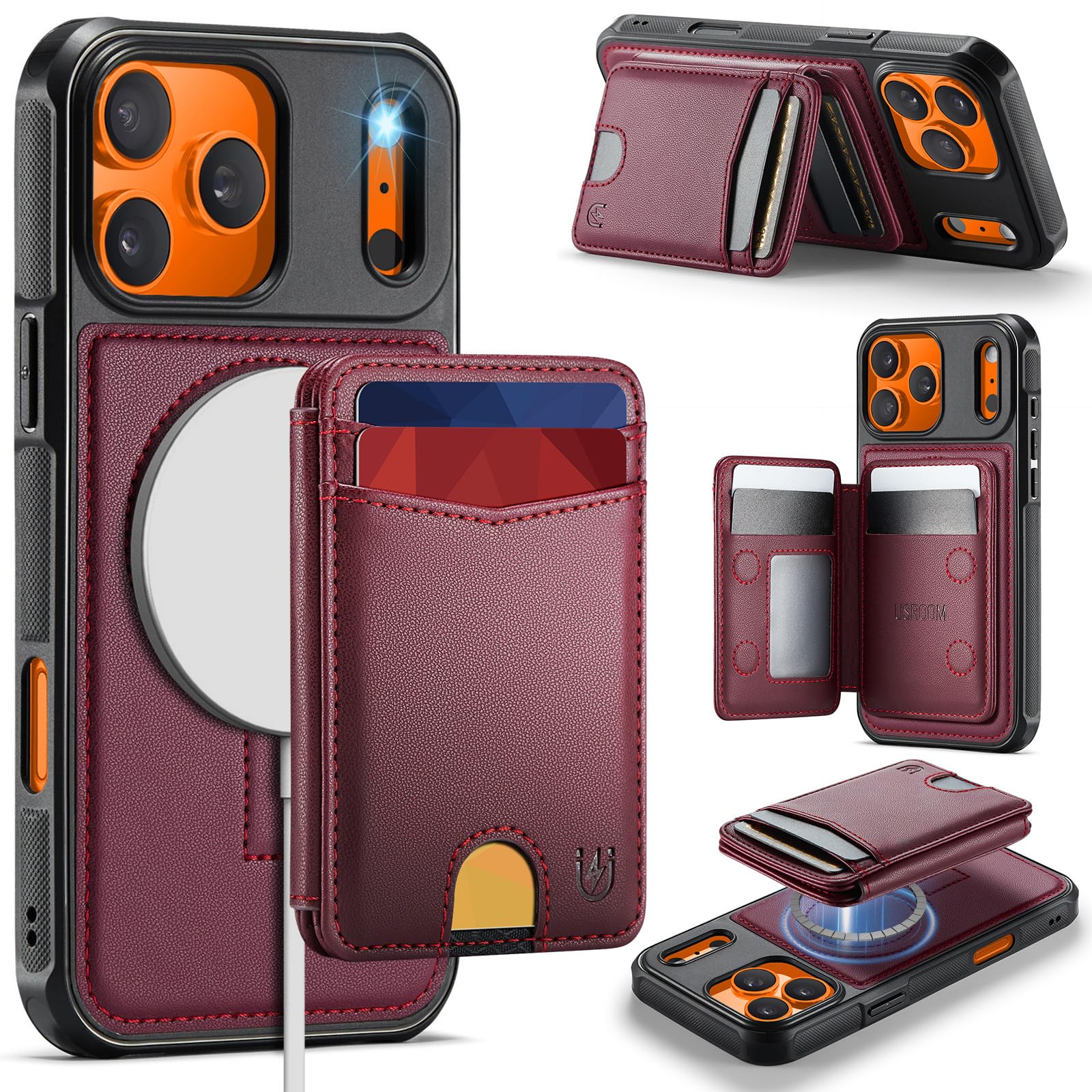 iPhone 17 Pro Max Wallet Case – MagSafe RFID Blocking Card Holder - Abbycart