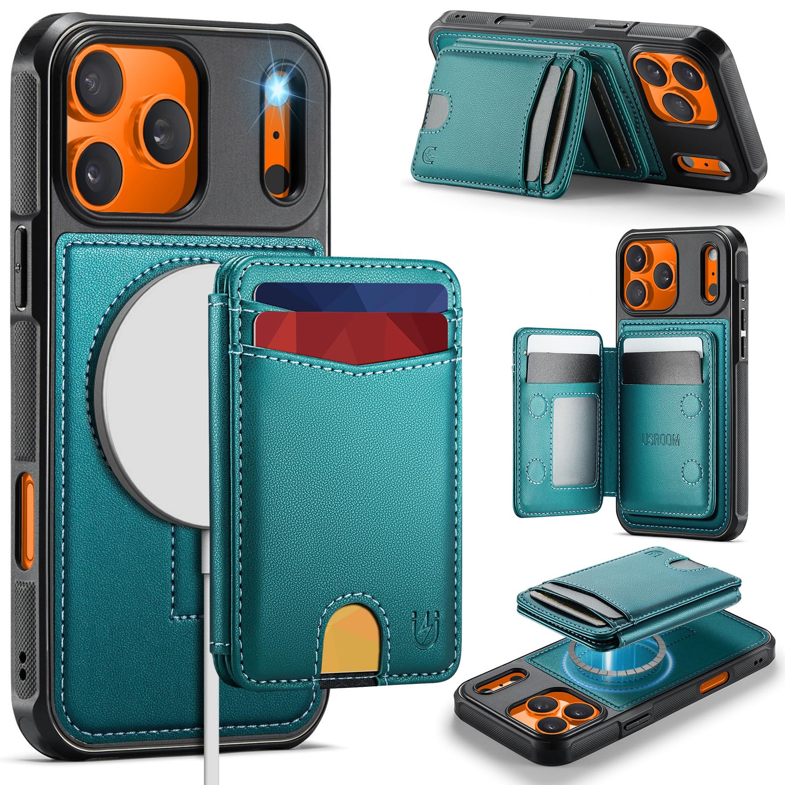 iPhone 17 Pro Max Wallet Case – MagSafe RFID Blocking Card Holder - Abbycart