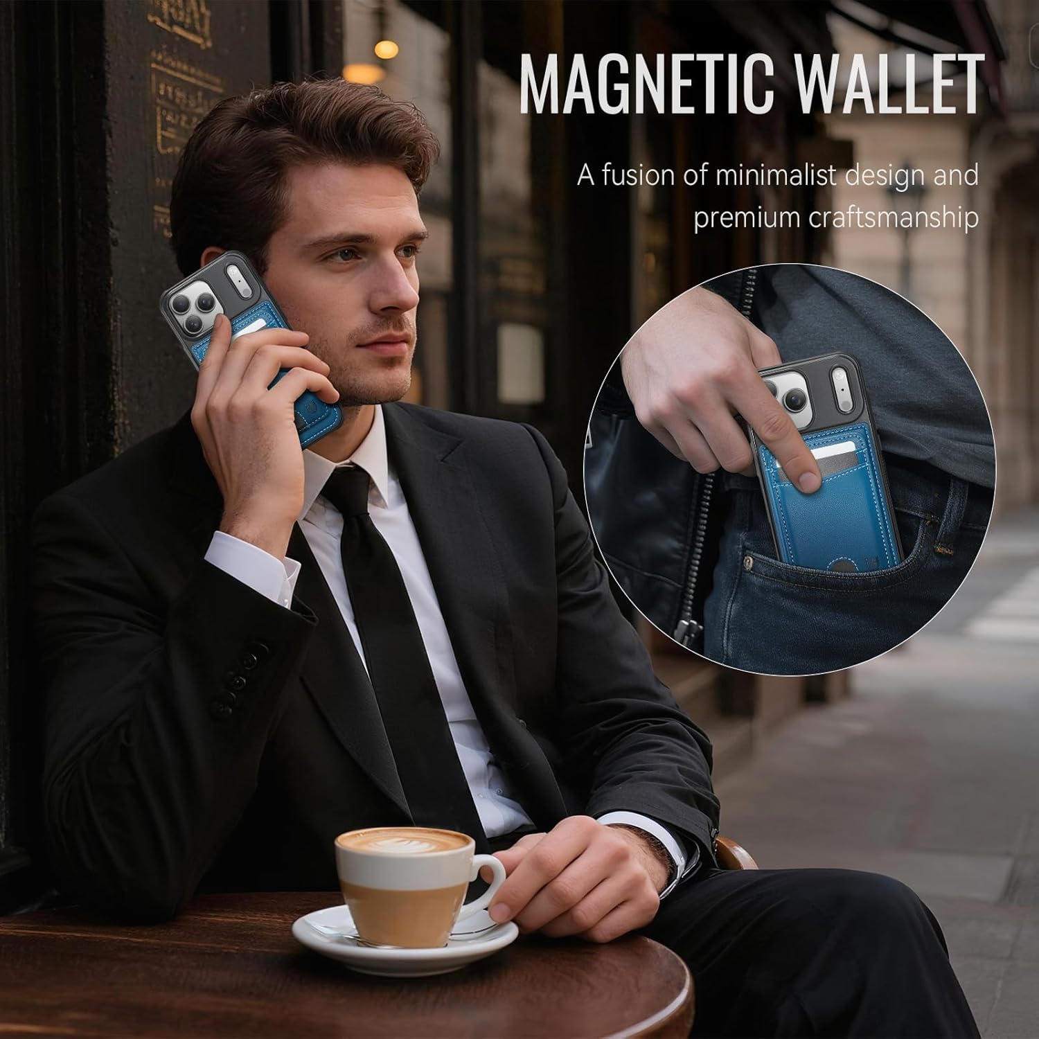 iPhone 17 Pro Max Wallet Case – MagSafe RFID Blocking Card Holder - Abbycart