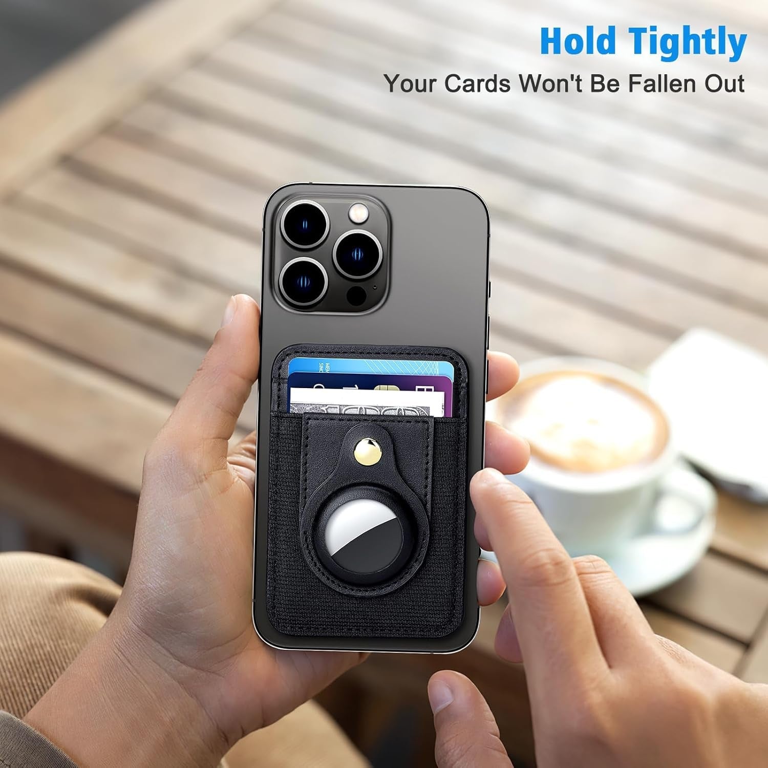 iPhone Leather MagSafe Wallet with AirTag Holder - Secure & Stylish - Abbycart