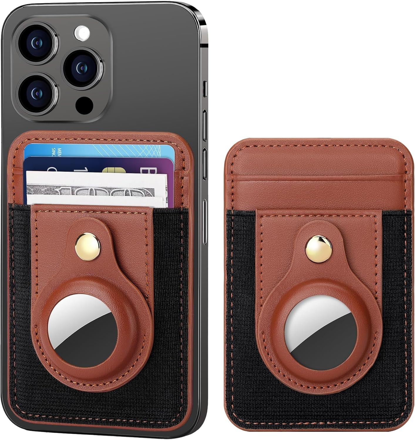 iPhone Leather MagSafe Wallet with AirTag Holder - Secure & Stylish - Abbycart