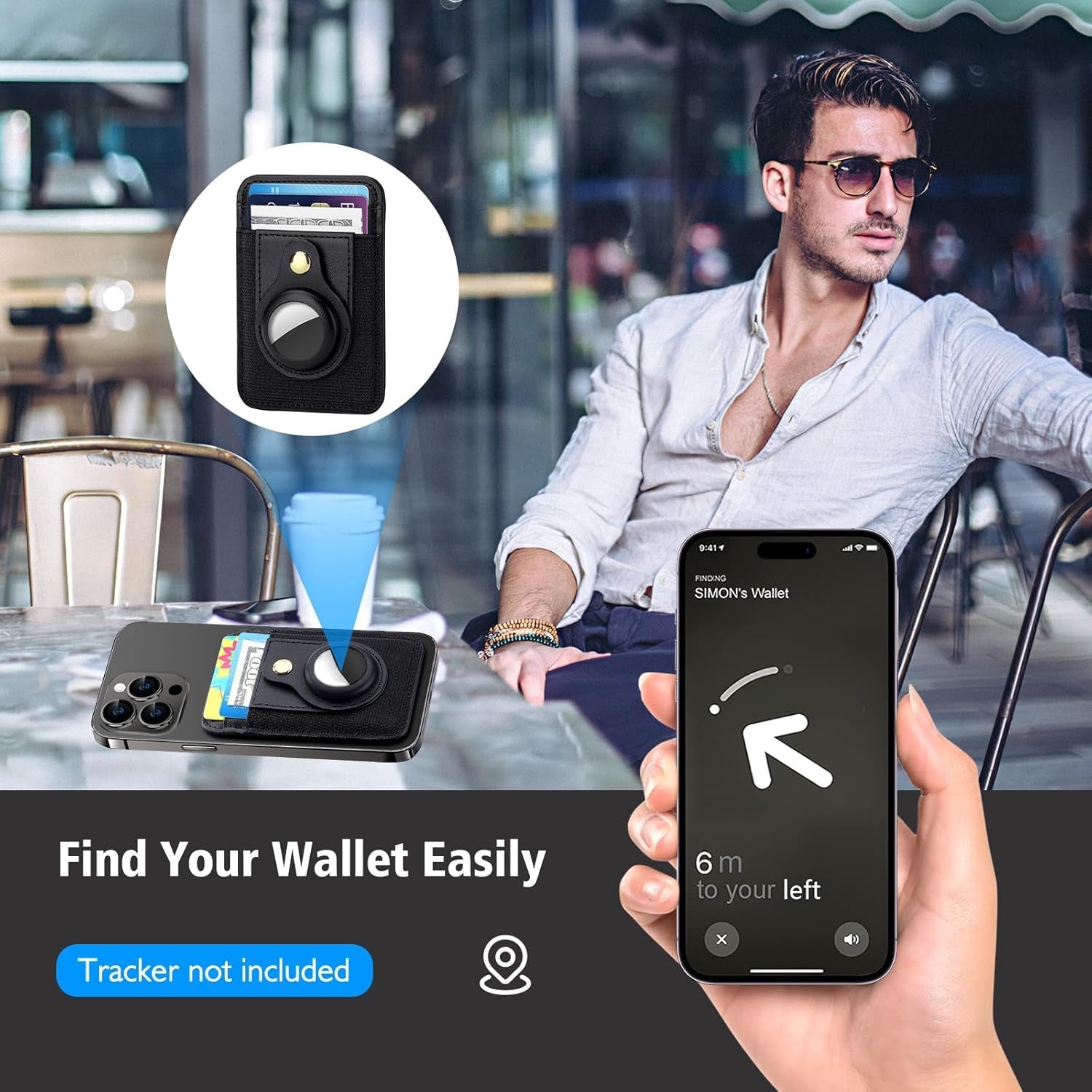 iPhone Leather MagSafe Wallet with AirTag Holder - Secure & Stylish - Abbycart