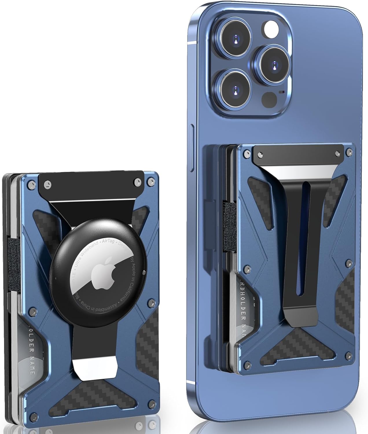 MagSafe Wallet with AirTag Holder – RFID Blocking, Strong Magnetic Hold, Minimalist Design for iPhone