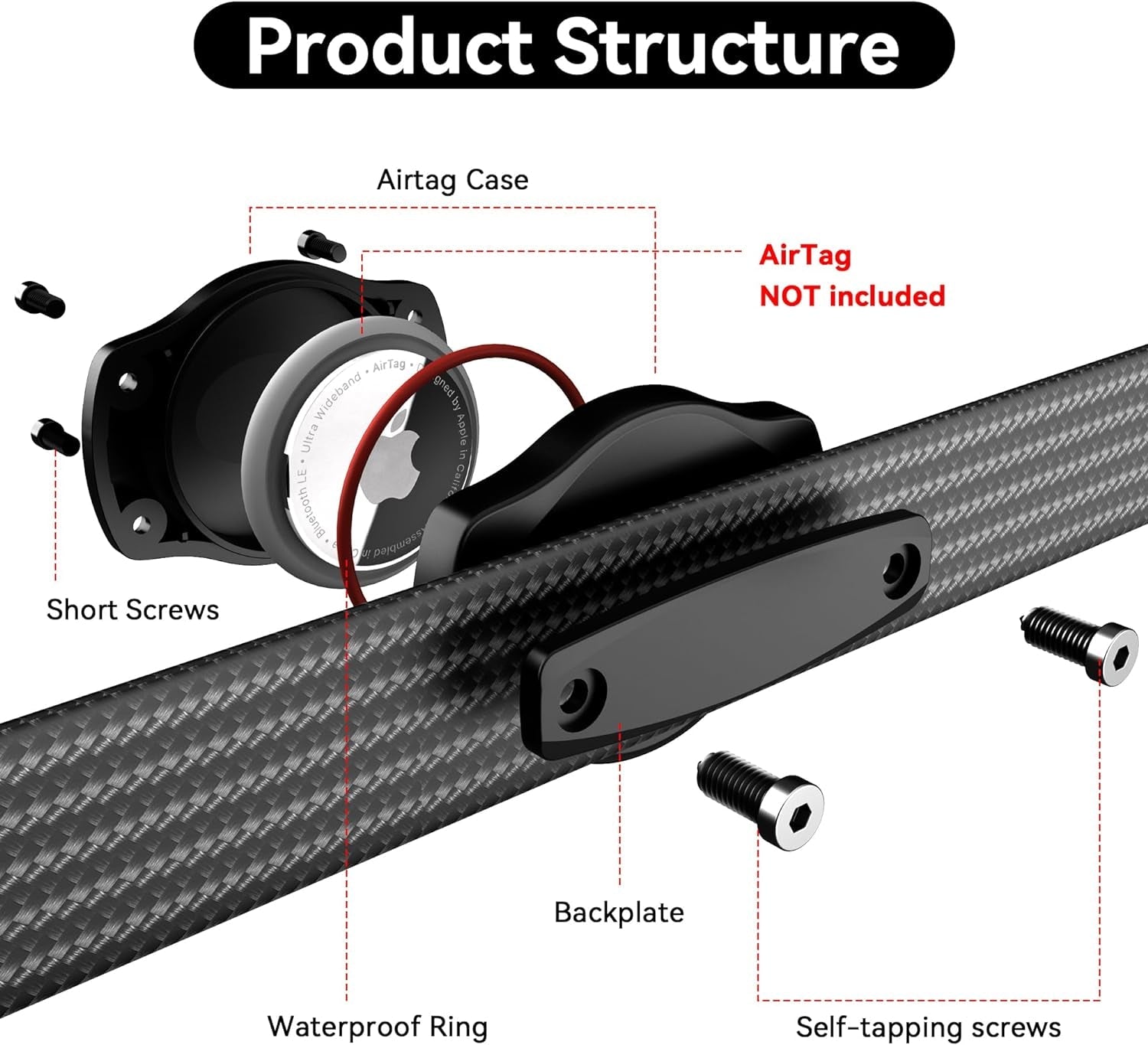 IPX8 Waterproof Airtag Strap Mount – Secure & Hidden Airtag Holder for Backpacks, Bags & Camera Straps - Abbycart