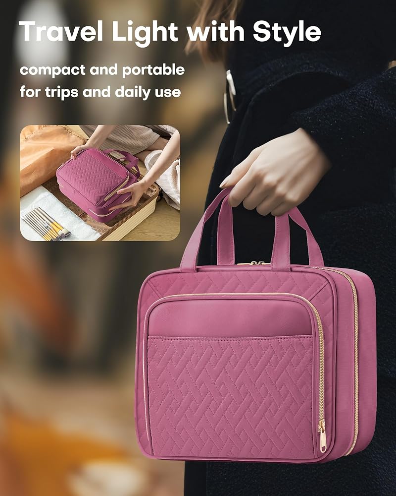 Hanging Toiletry Bag for Women & Men, Waterproof Travel Organizer