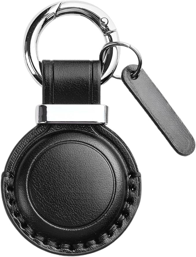 Leather Air Tag Key chain Holder Durable Case with Ring Clip
