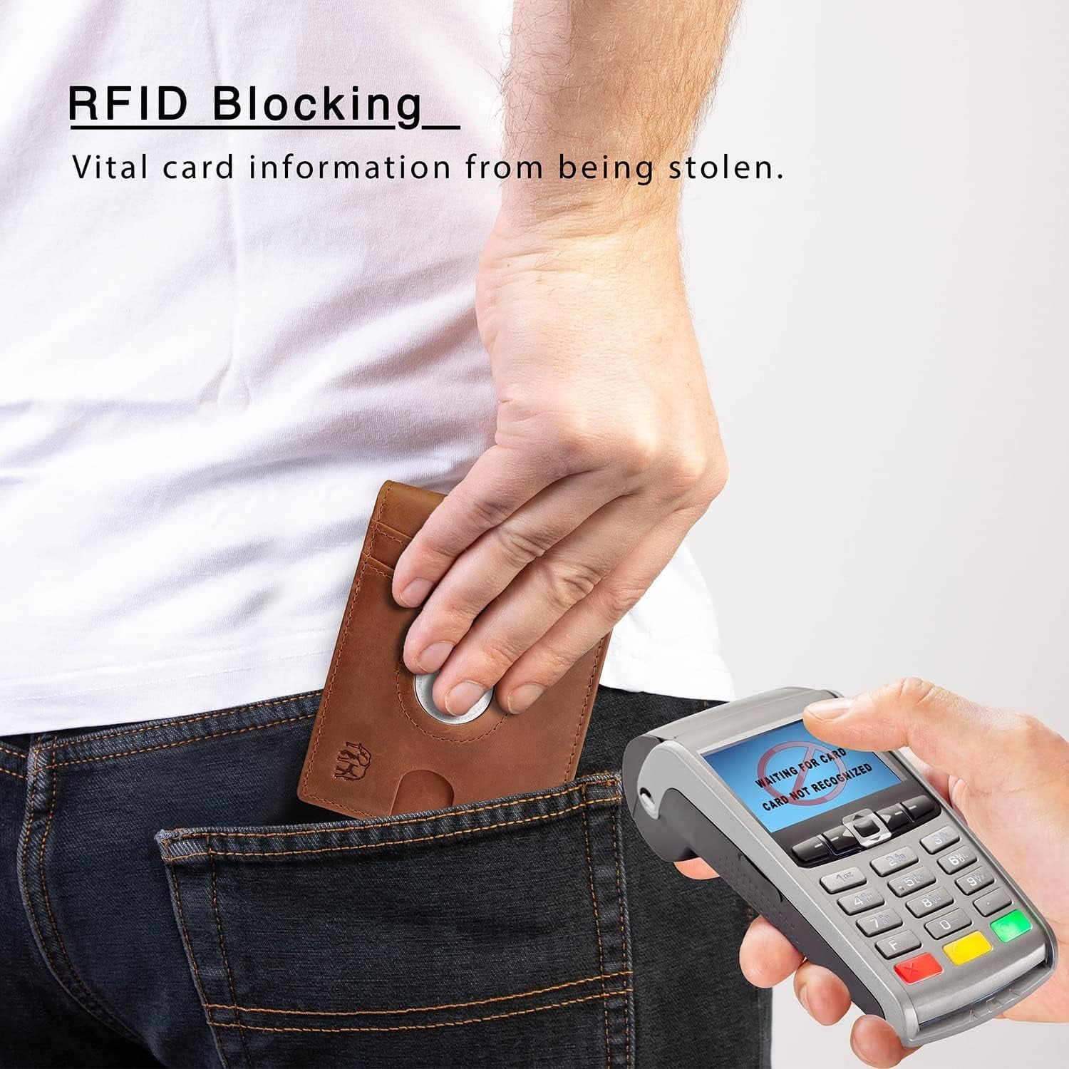 Leather Airtag Wallet for Men with RFID Blocking and Money Clip – Minimalist Design, 12 Card Slots - Abbycart