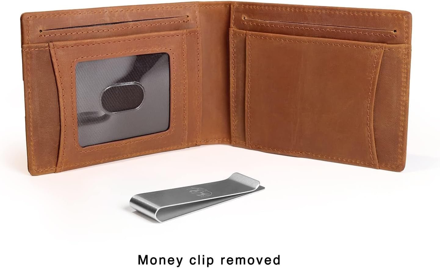 Leather Airtag Wallet for Men with RFID Blocking and Money Clip – Minimalist Design, 12 Card Slots - Abbycart
