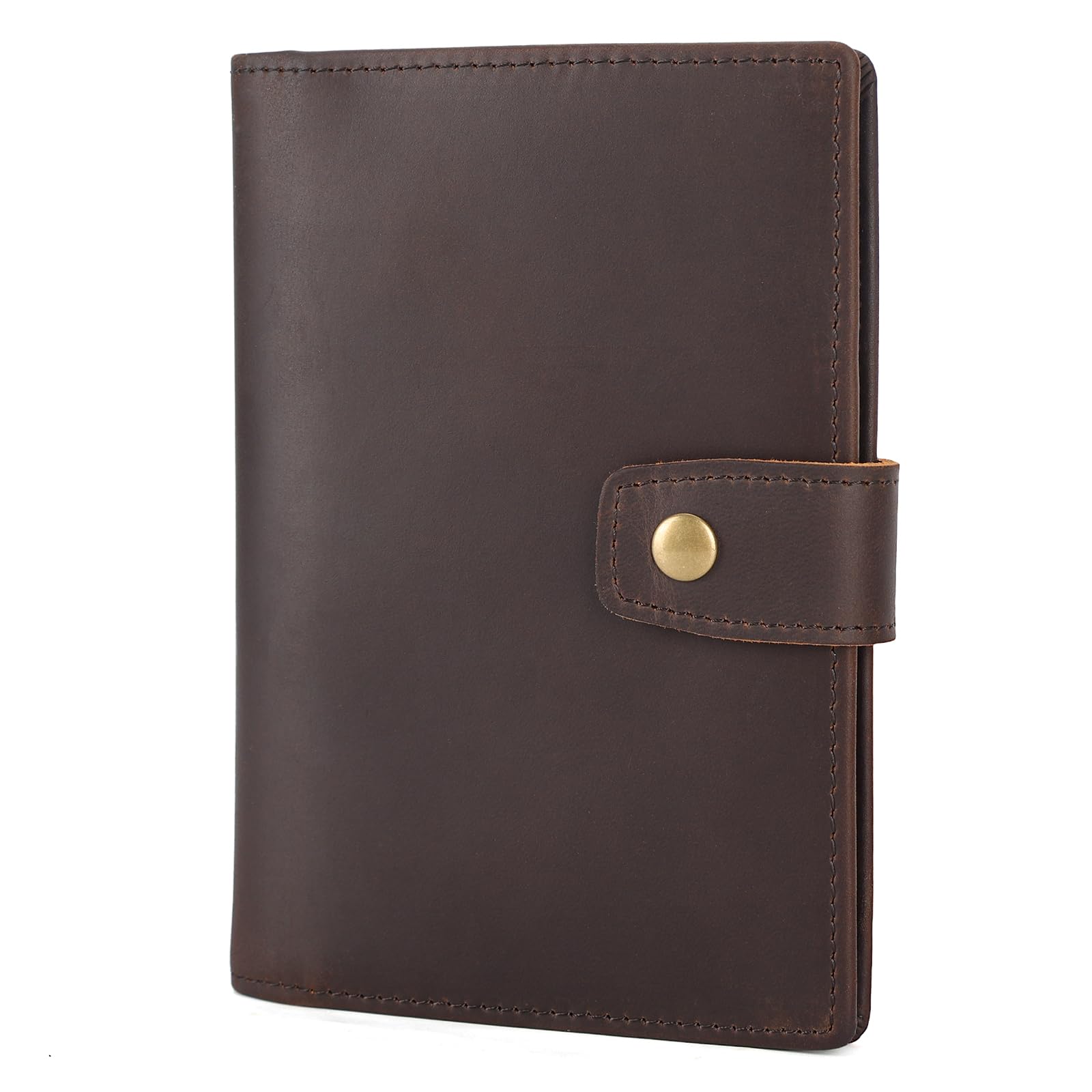 Leather Passport Holder Air Tag Slot RFID Slim Bifold Wallet