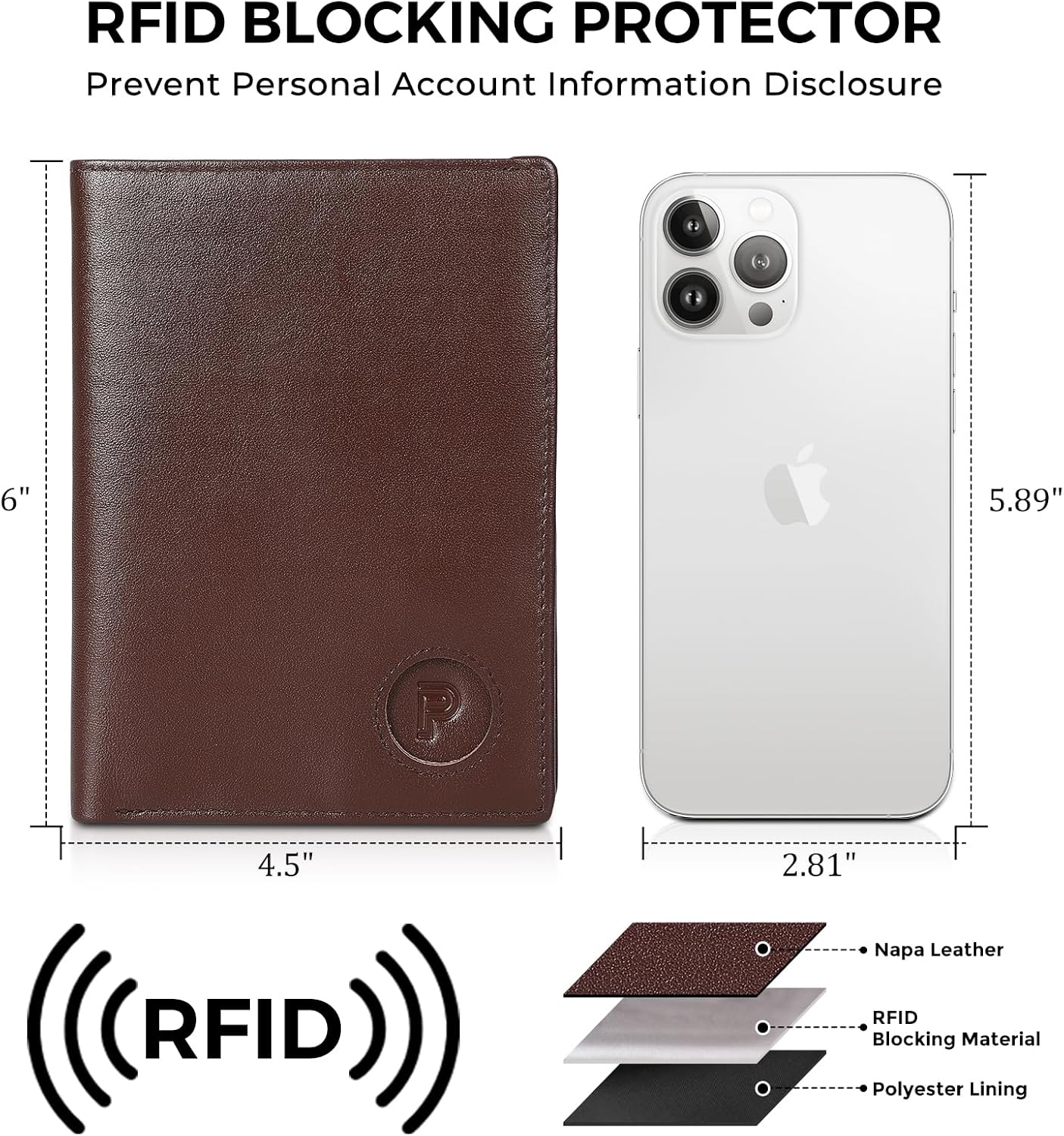 Leather Passport Holder with AirTag Slot – RFID Travel Wallet - Abbycart