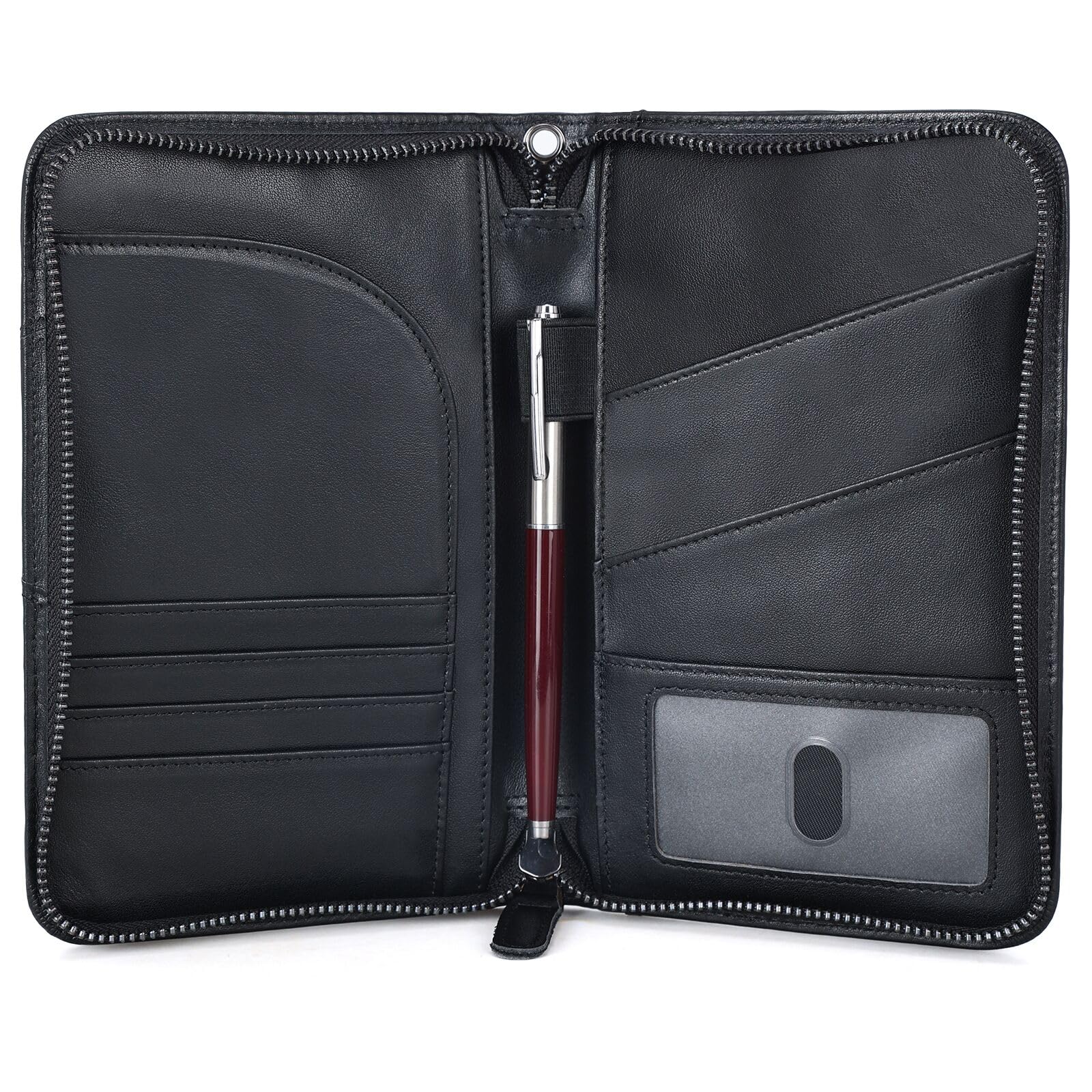 Leather Passport Wallet AirTag - Abbycart