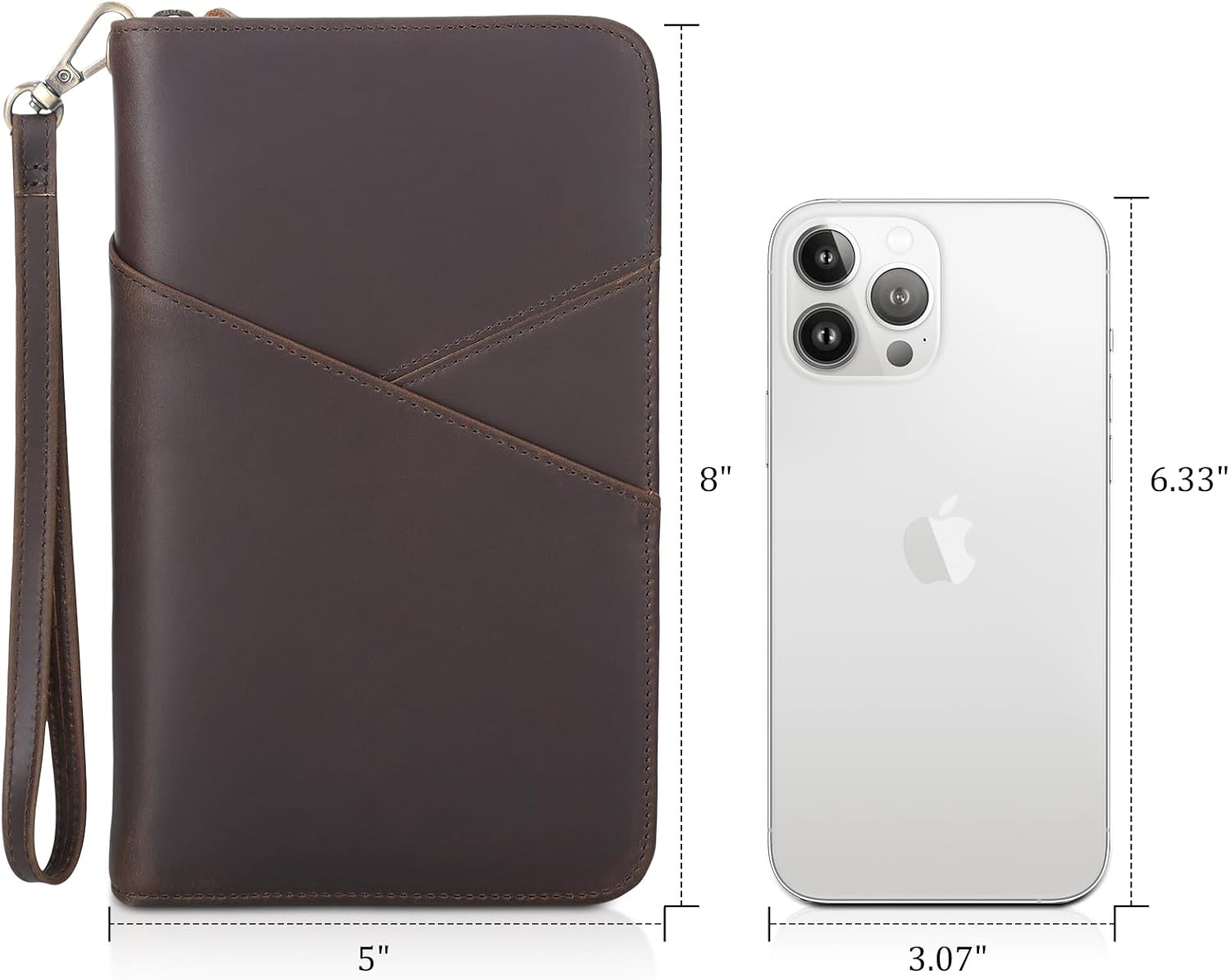 Leather Passport Wallet AirTag - Abbycart