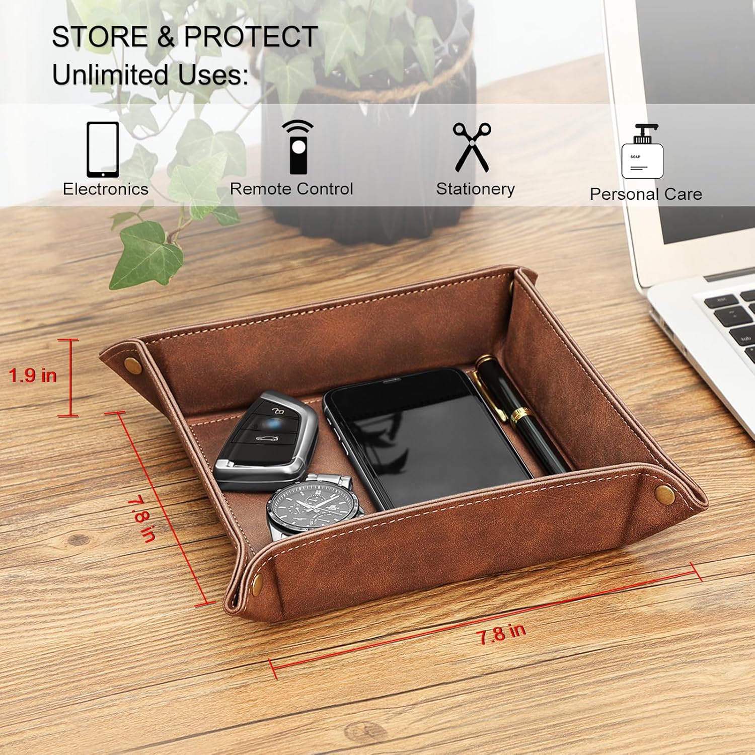 Leather Valet Tray - Abbycart