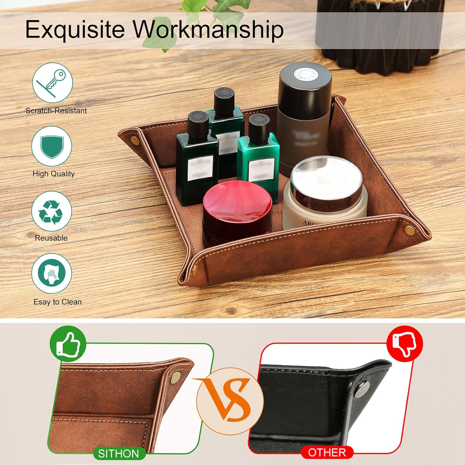 Leather Valet Tray - Abbycart