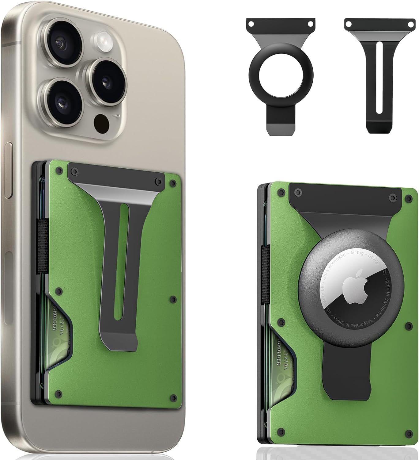 Magnetic RFID Wallet for iPhone 15/14/13/12 - Secure MagSafe Card Holder with AirTag Slot - Abbycart