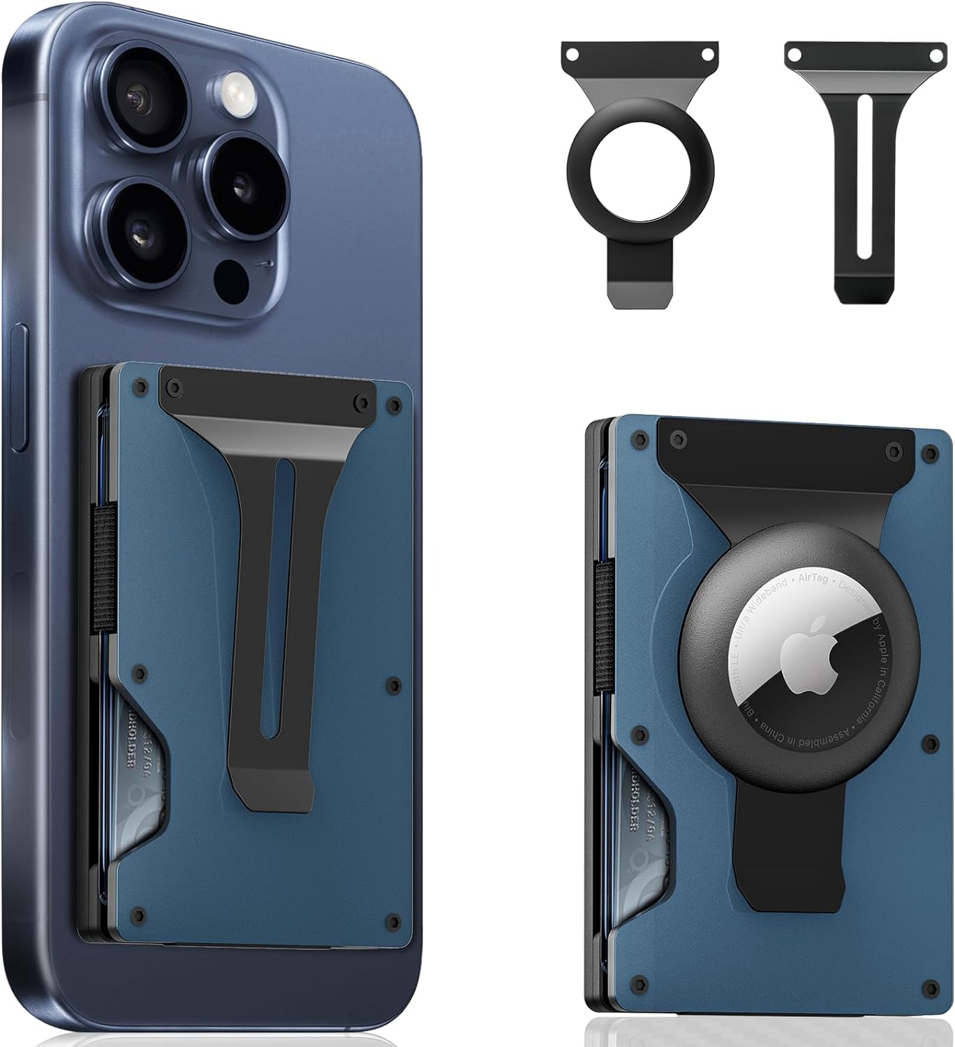 Magnetic RFID Wallet for iPhone 15/14/13/12 - Secure MagSafe Card Holder with AirTag Slot - Abbycart