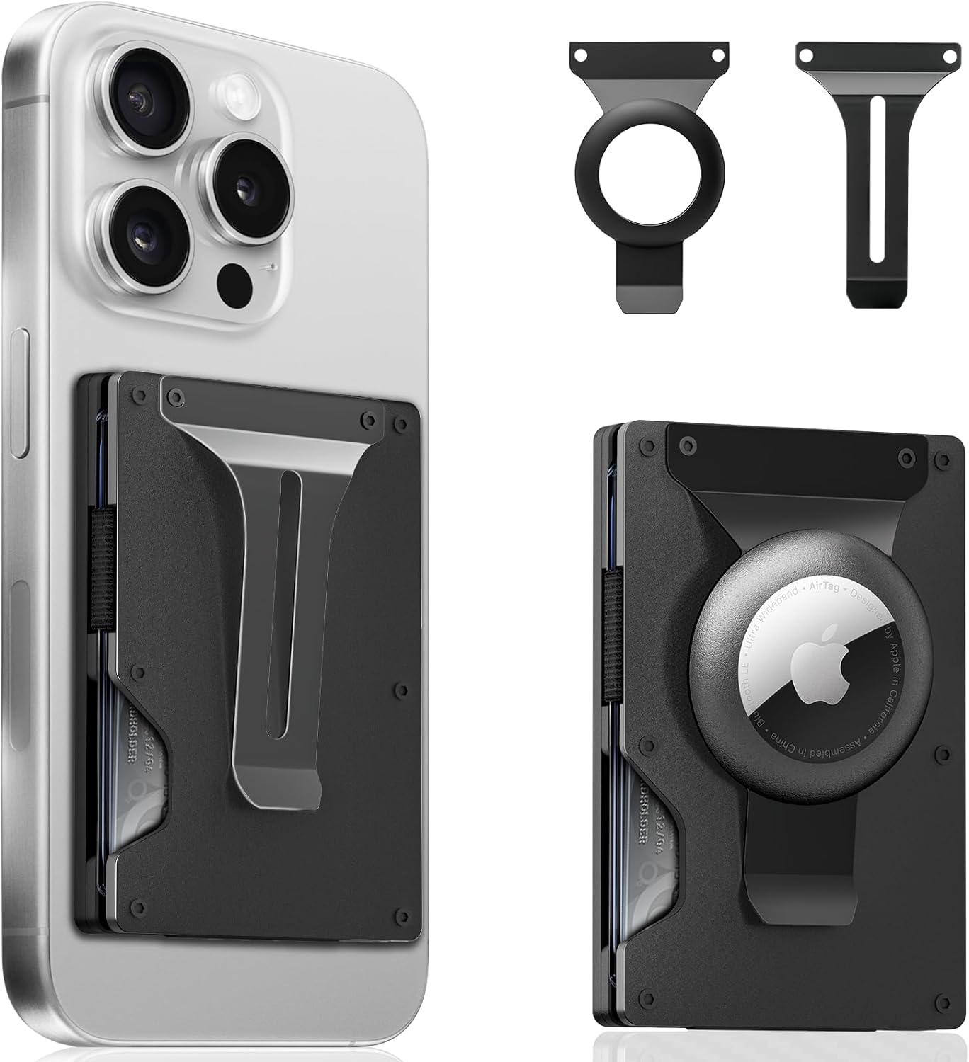 Magnetic RFID Wallet for iPhone 15/14/13/12 - Secure MagSafe Card Holder with AirTag Slot - Abbycart