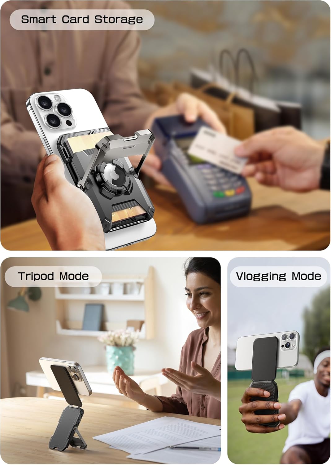 MagSafe AirTag Wallet & Phone Stand – RFID Card Holder - Abbycart