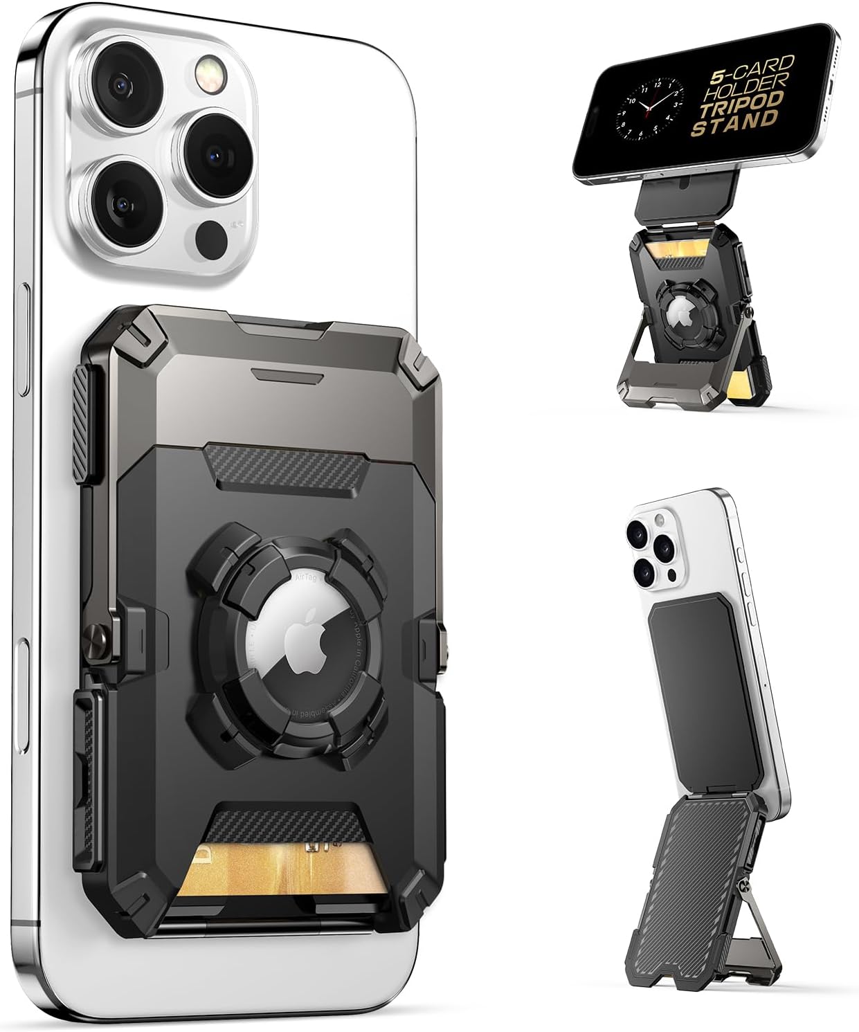 MagSafe AirTag Wallet & Phone Stand – RFID Card Holder - Abbycart