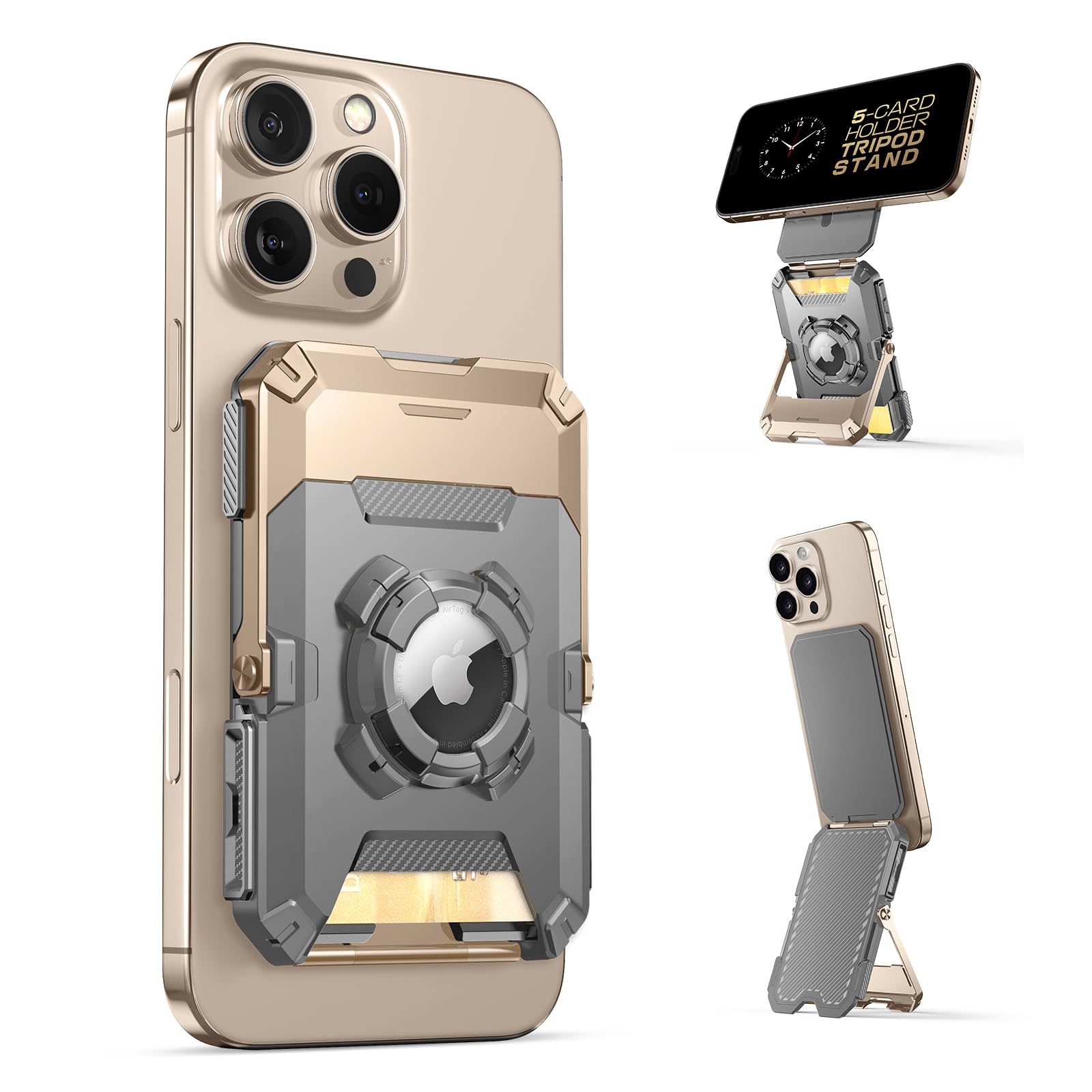 MagSafe AirTag Wallet & Phone Stand – RFID Card Holder - Abbycart