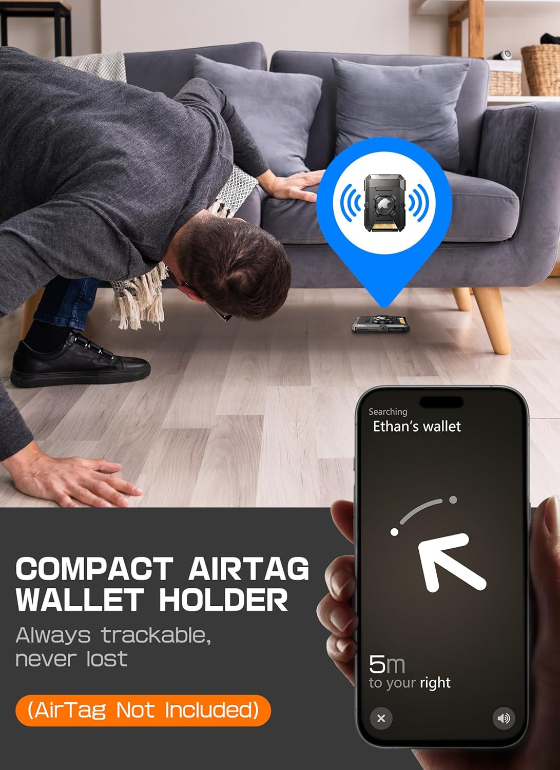 MagSafe AirTag Wallet & Phone Stand – RFID Card Holder - Abbycart