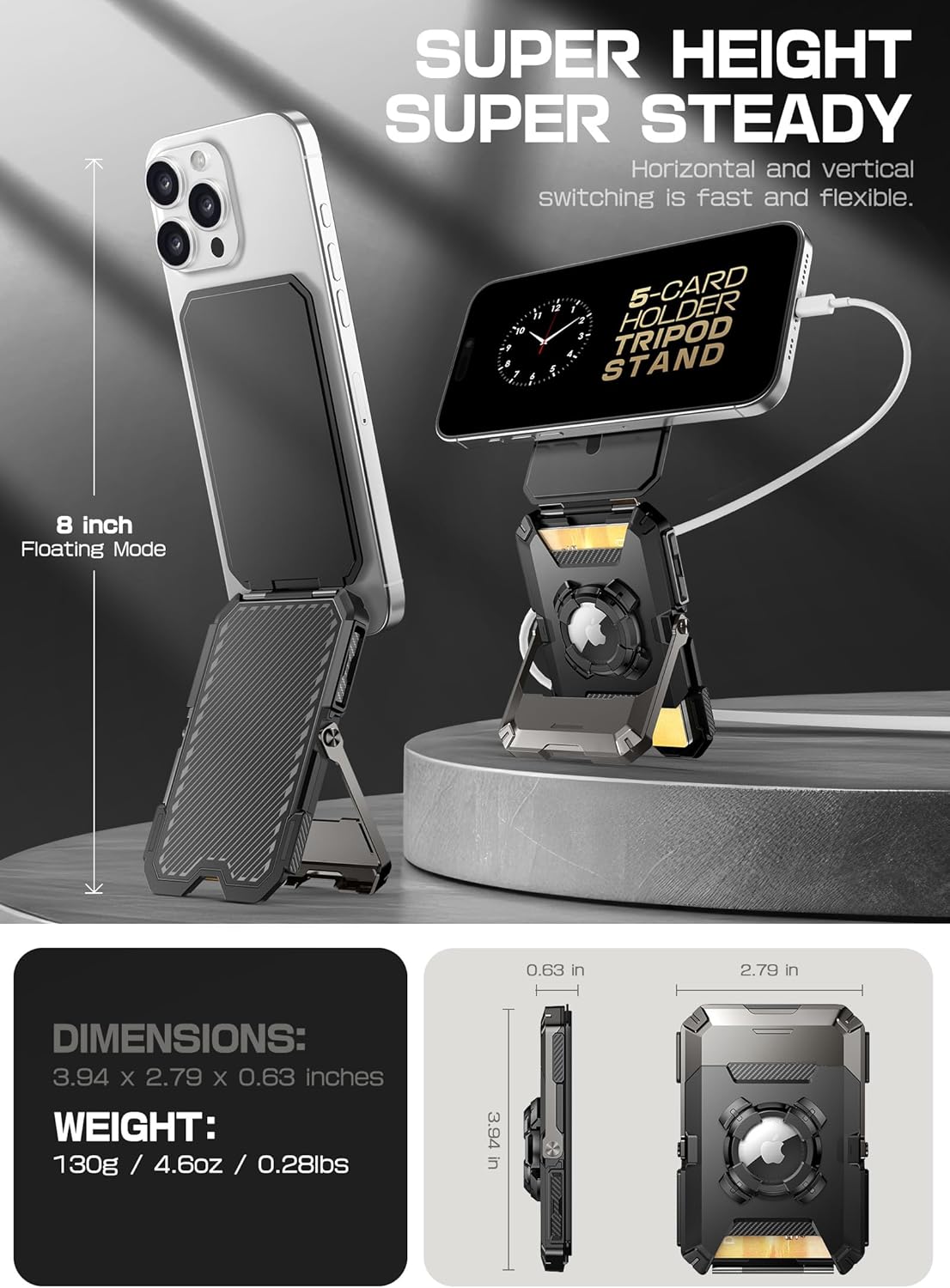 MagSafe AirTag Wallet & Phone Stand – RFID Card Holder - Abbycart