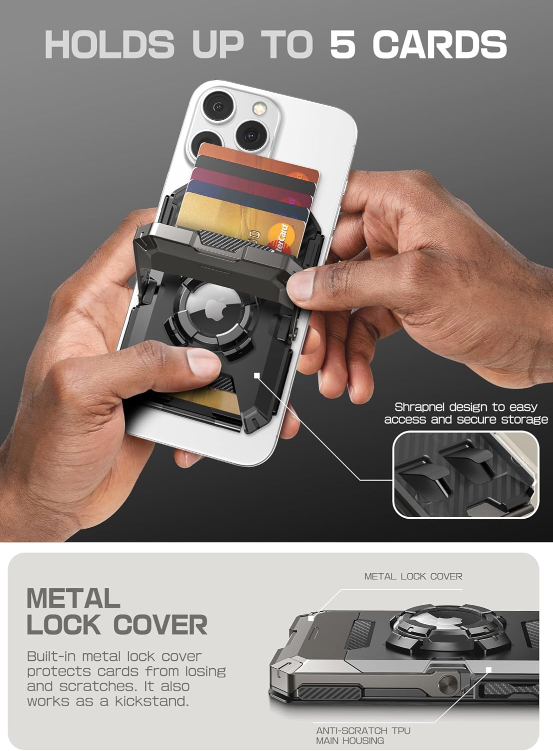 MagSafe AirTag Wallet & Phone Stand – RFID Card Holder - Abbycart