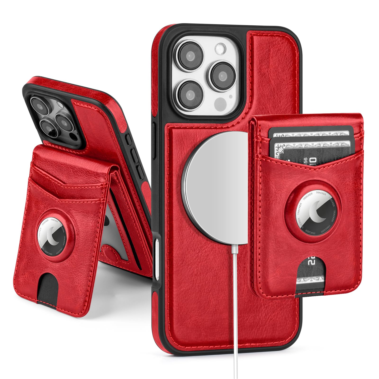 MagSafe Wallet Case iPhone 16 Pro Max – RFID, AirTag, Kickstand - Abbycart